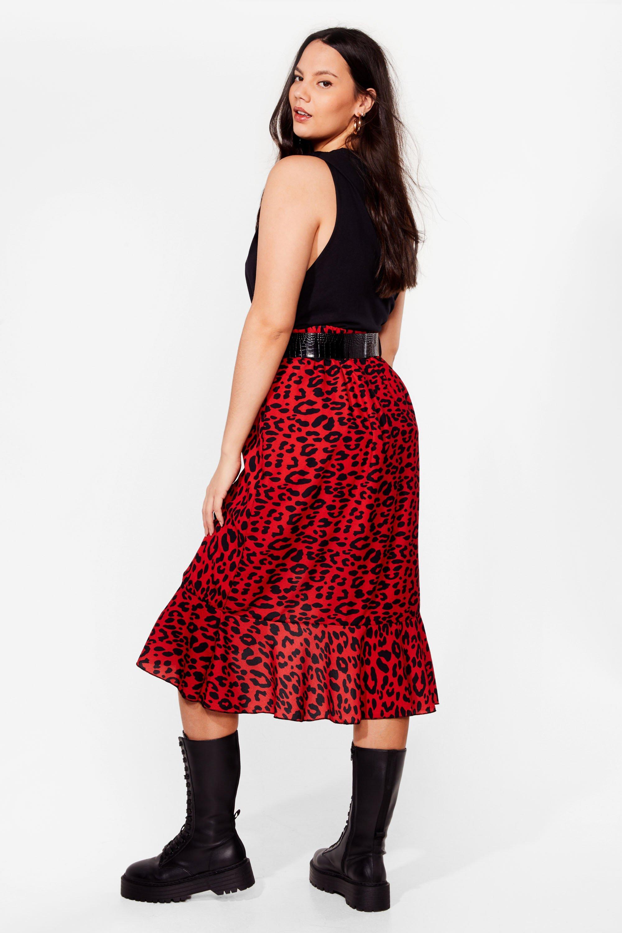 Nasty gal hotsell leopard wrap skirt