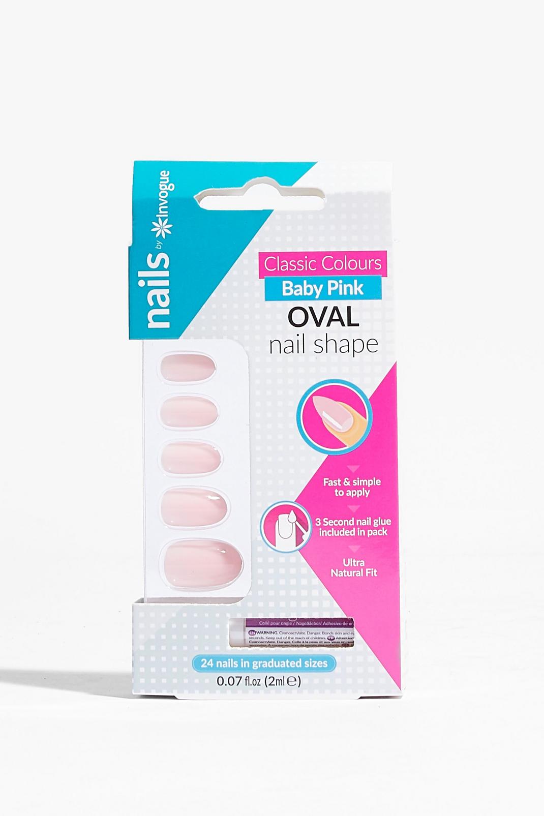 Pink Invogue Oval Shape False Nail Set image number 1