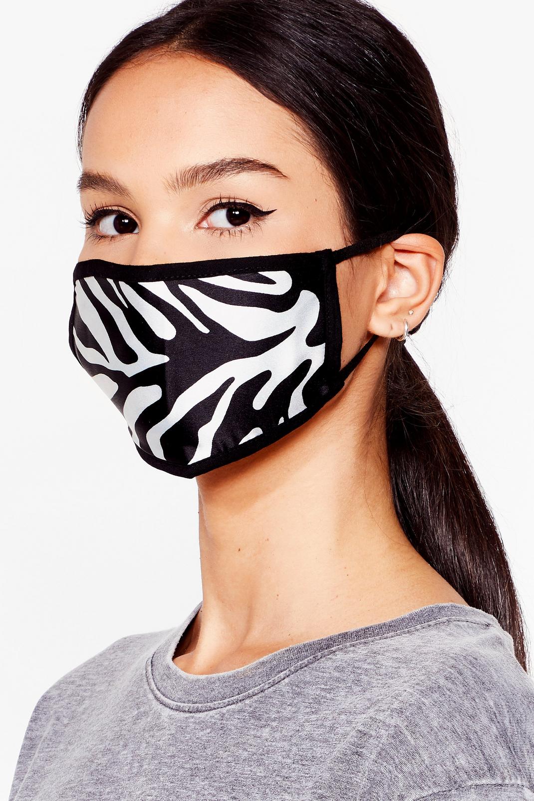 Zebra Print Face Mask image number 1