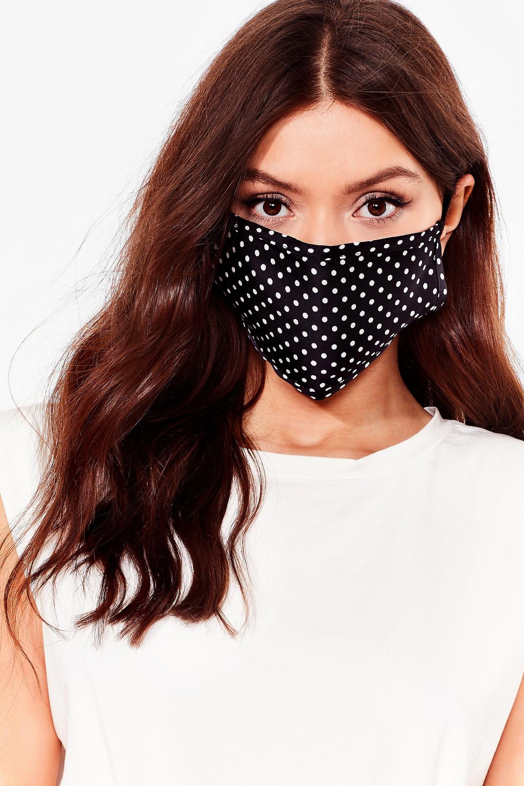 Black Game Face Spotty 3-Pc Fashion Face Mask image number 1