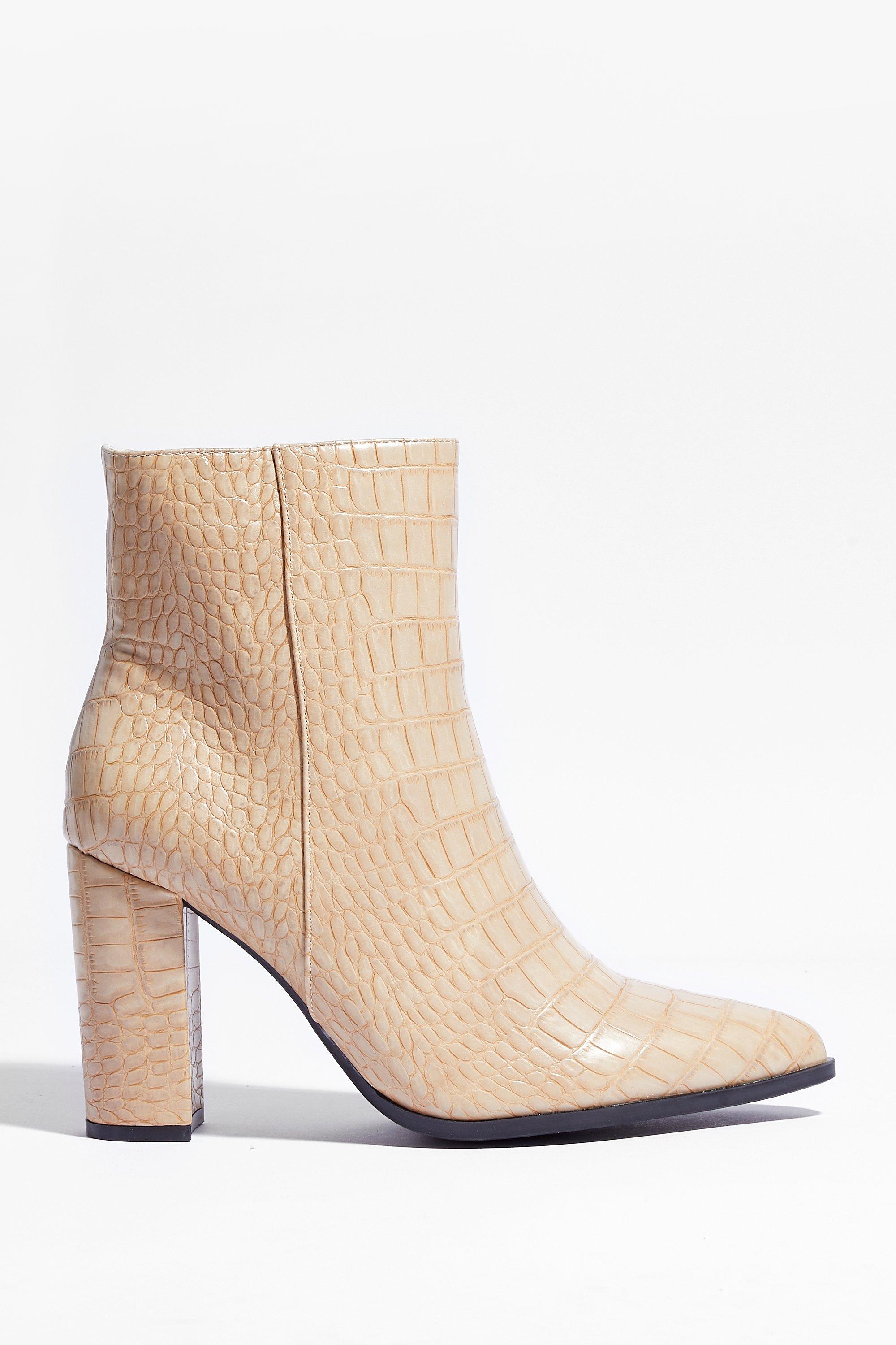 Croc My World Faux Leather Ankle Boots 