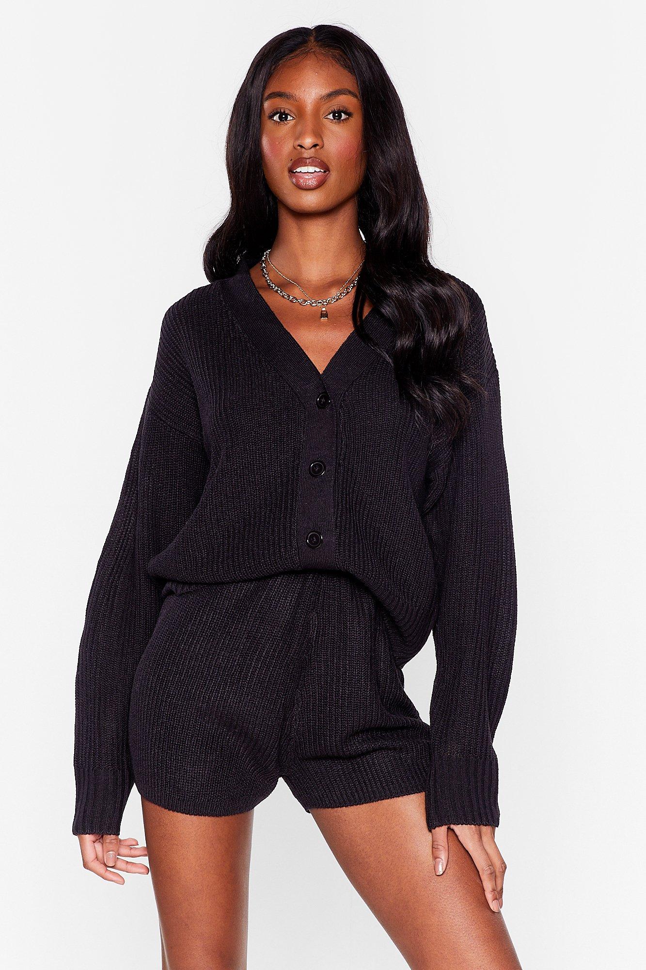 cardigan and shorts