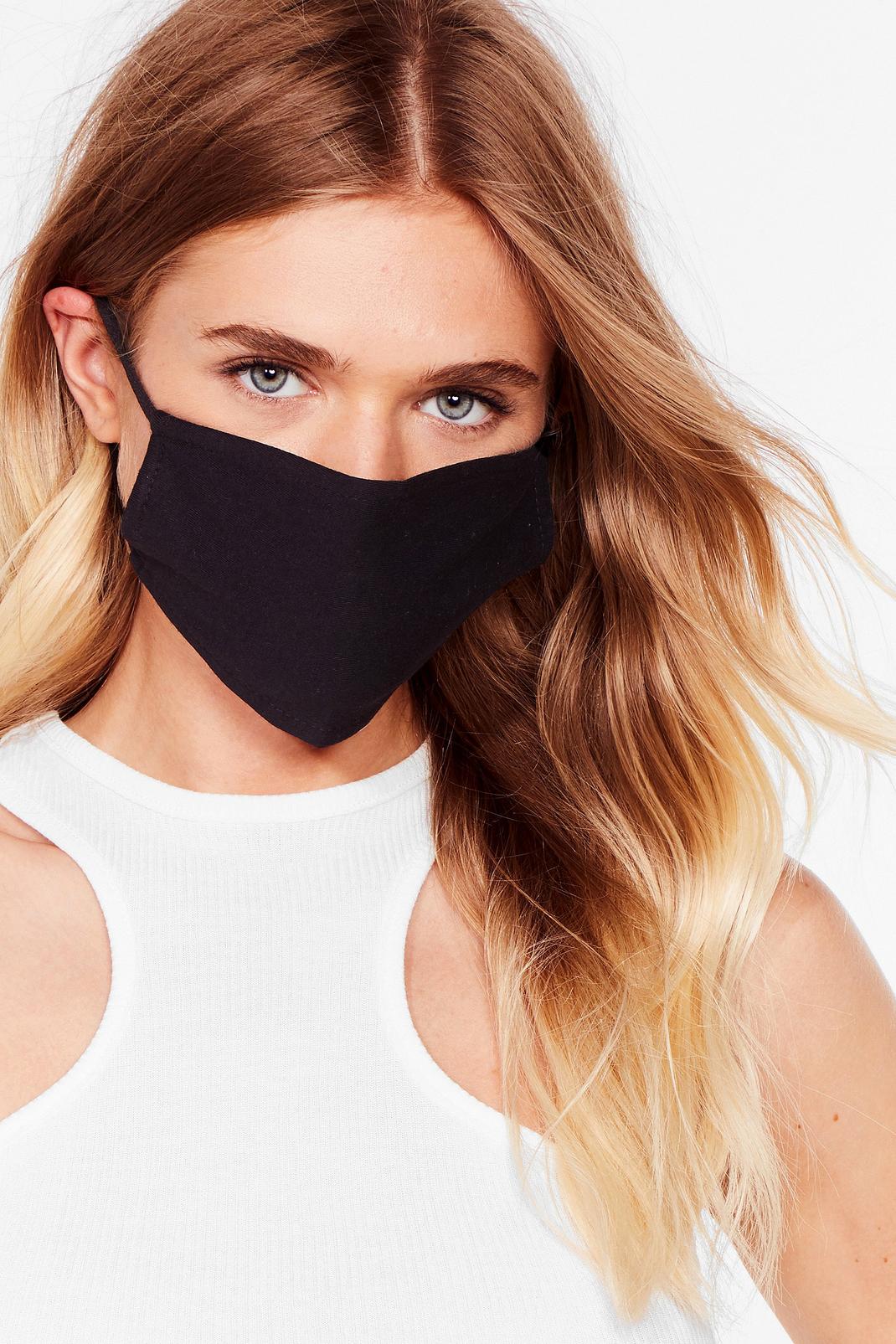 Black Non-Surgical Fashion Face Mask image number 1