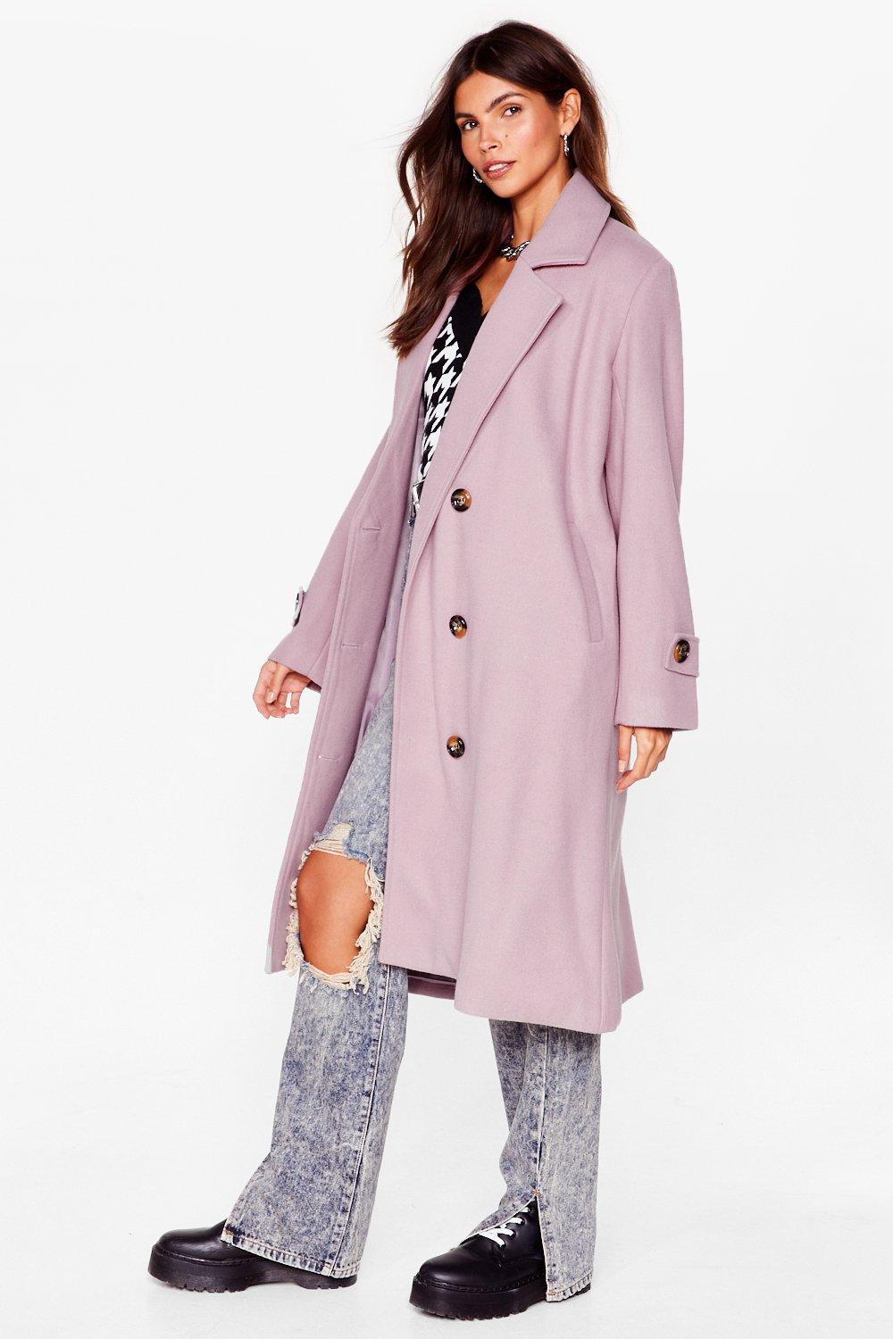 Nasty Gal Ultimate buying Faux Wool Trench Coat