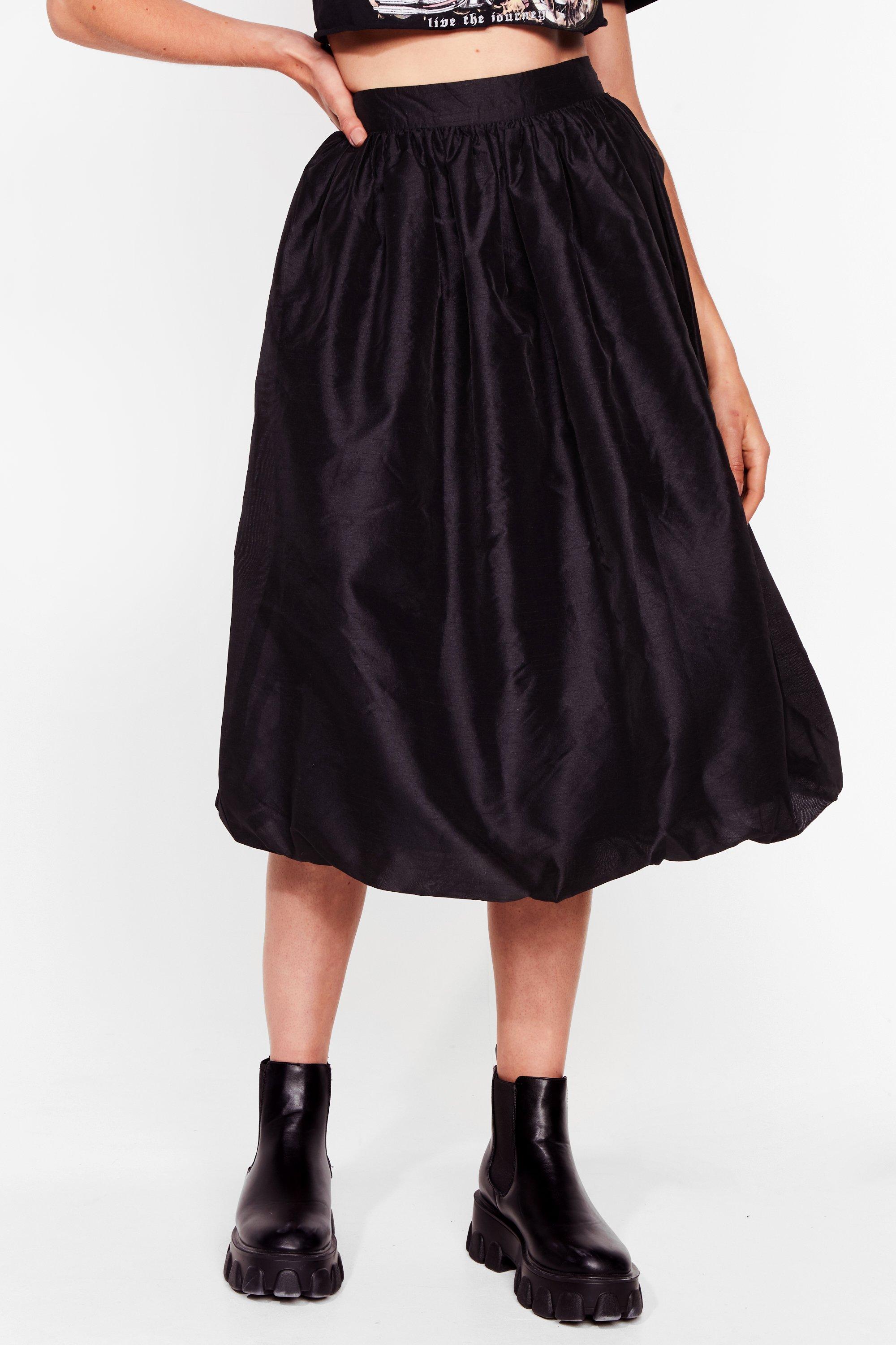 Black flowy midi clearance skirt