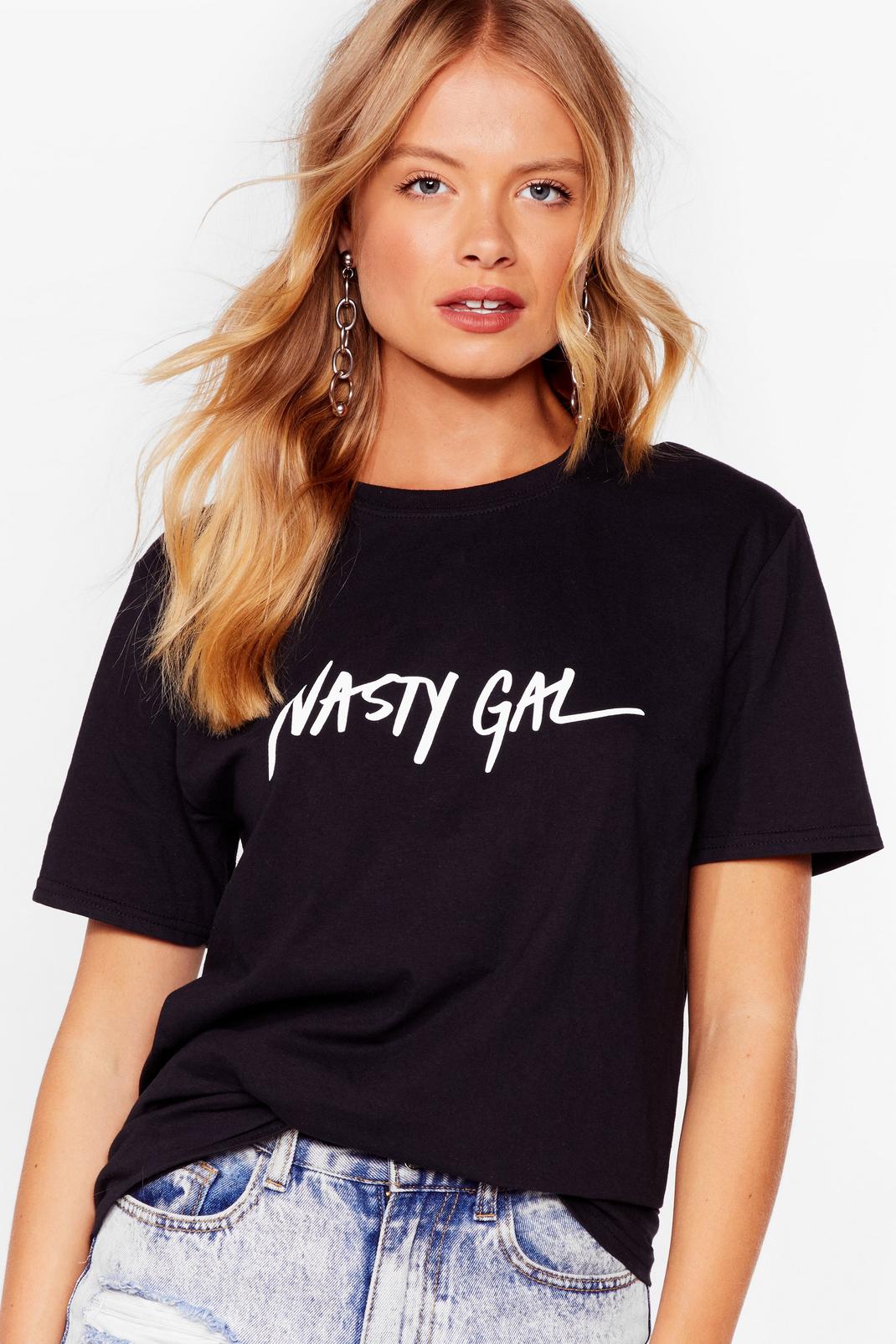 T-shirt basique à logo Nasty Gal image number 1