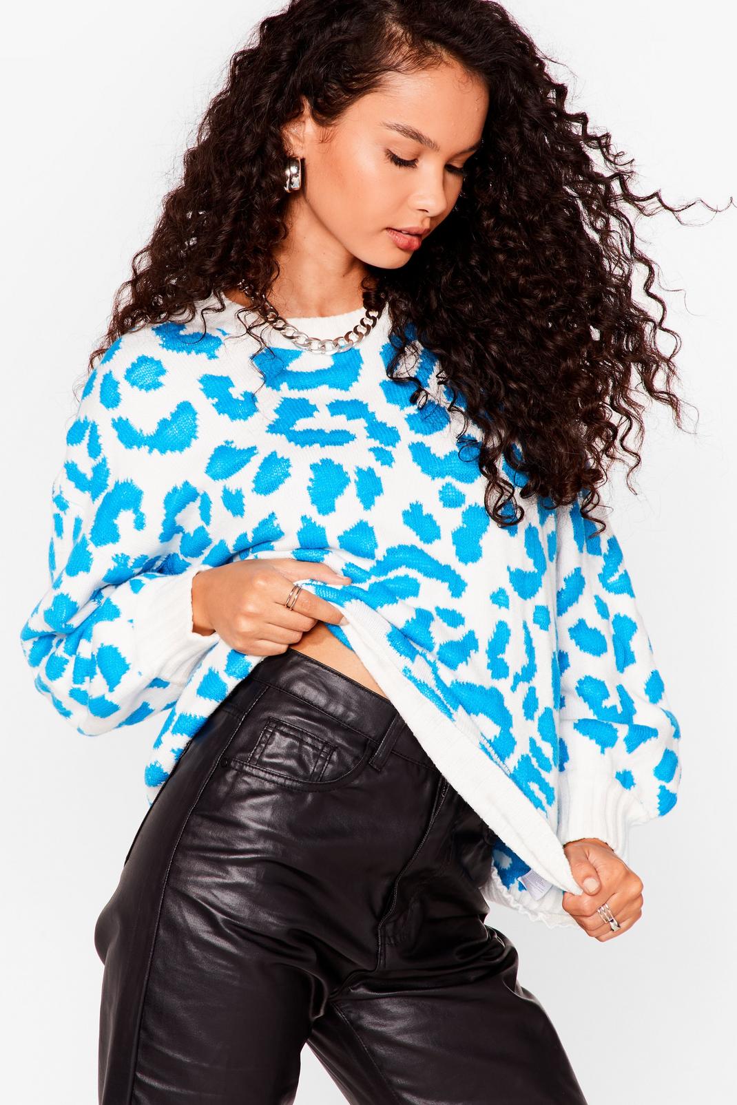 Blue Meow's Your Chance Leopard Knit Jumper image number 1