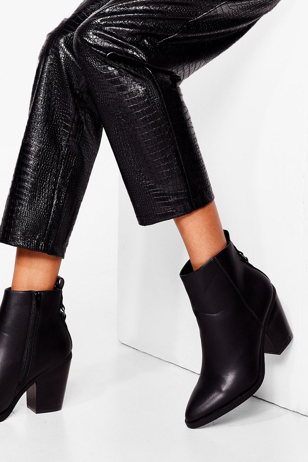 Black Hope For the West Heeled Ankle Boots image number 1
