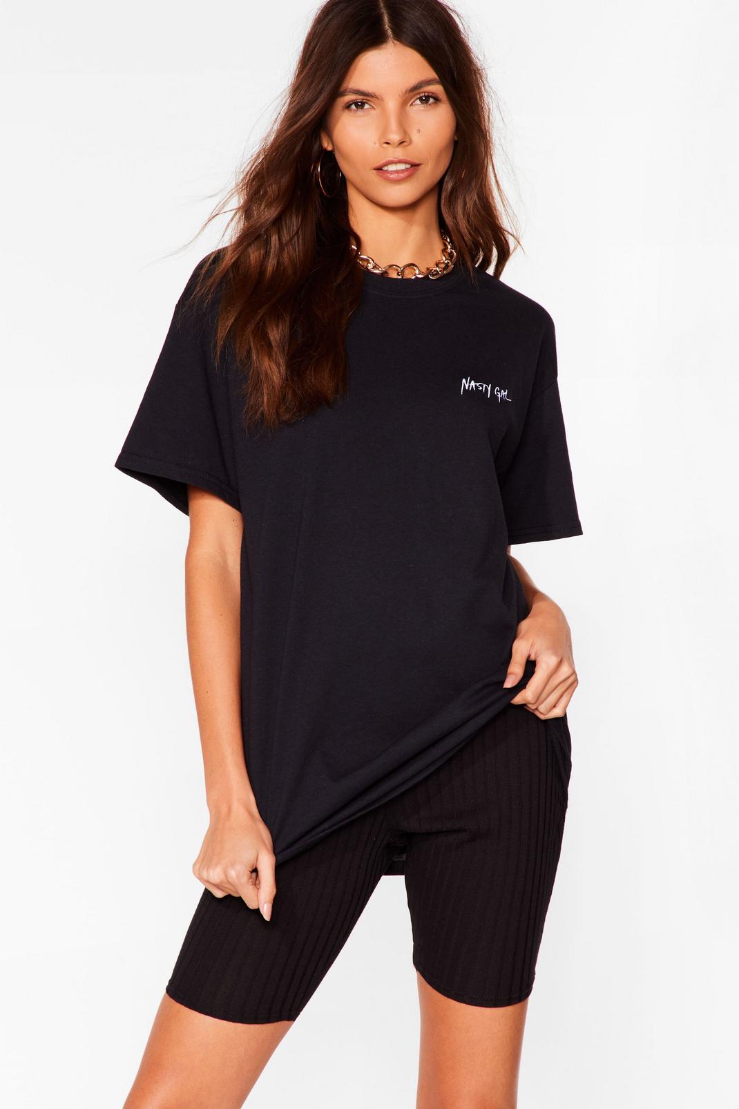Black Nothing But a Nasty Gal Oversized Tee image number 1