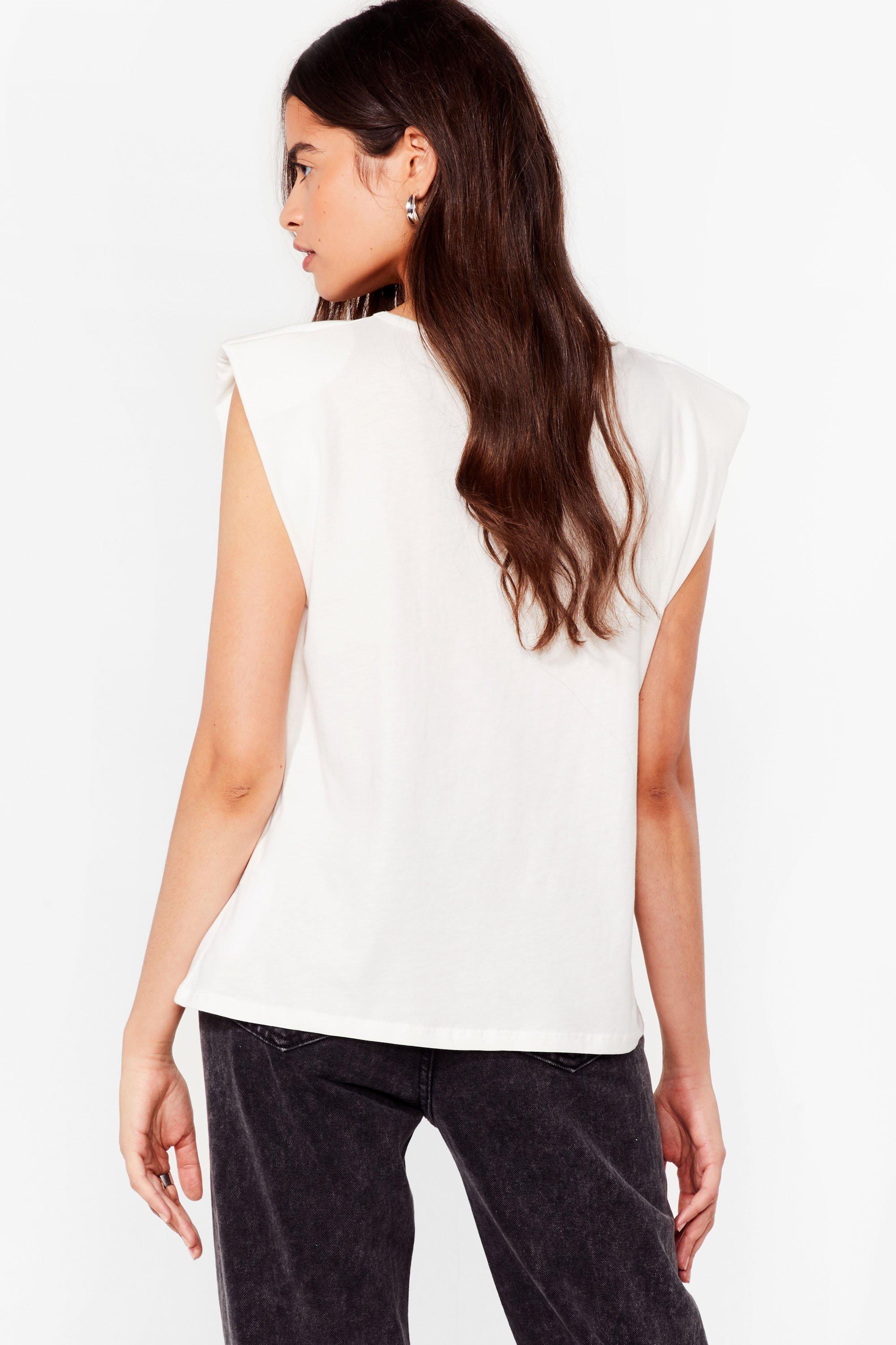 Nasty gal best sale shoulder pad tee