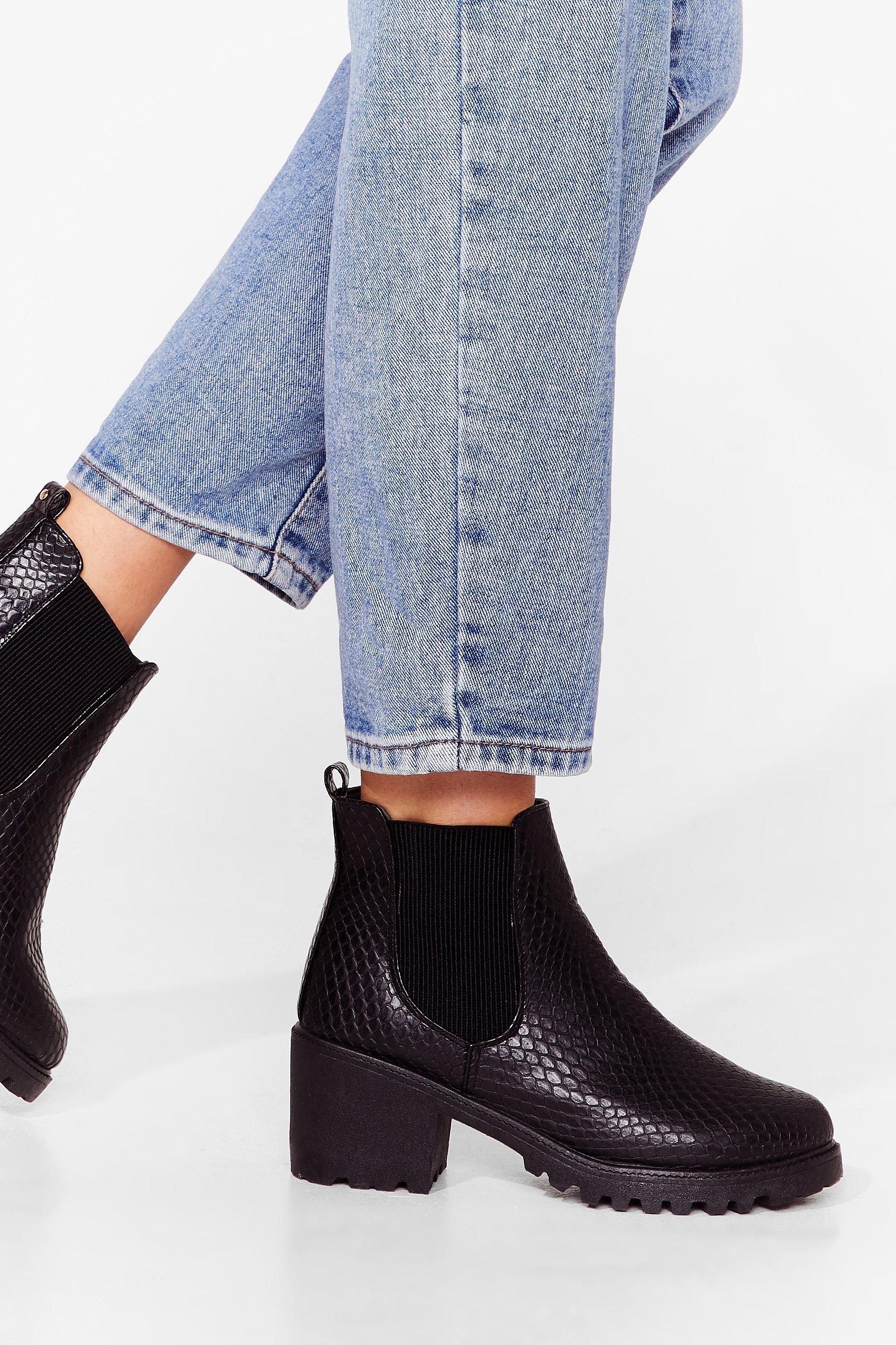 Nasty gal croc on sale boots