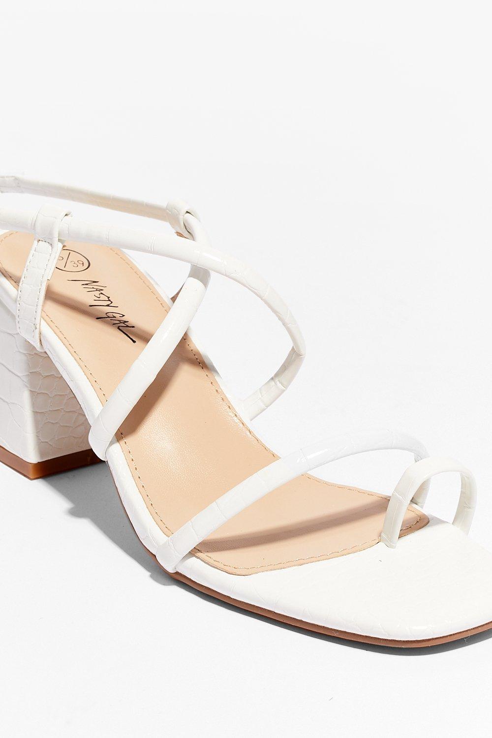 Nasty gal white sandals hot sale