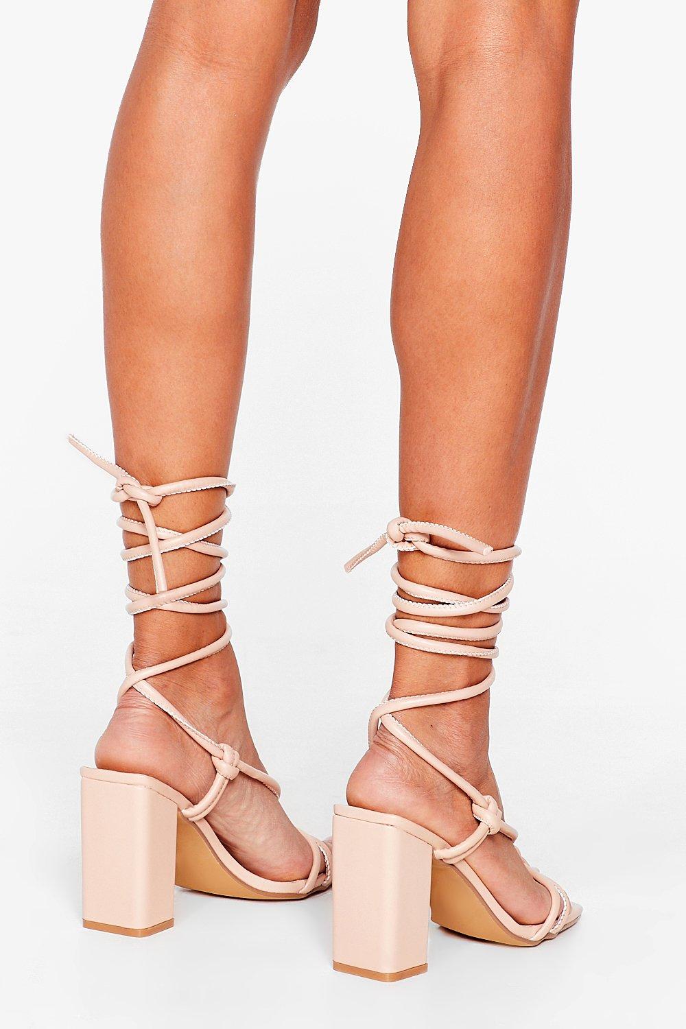 Wrap around best sale heel sandals