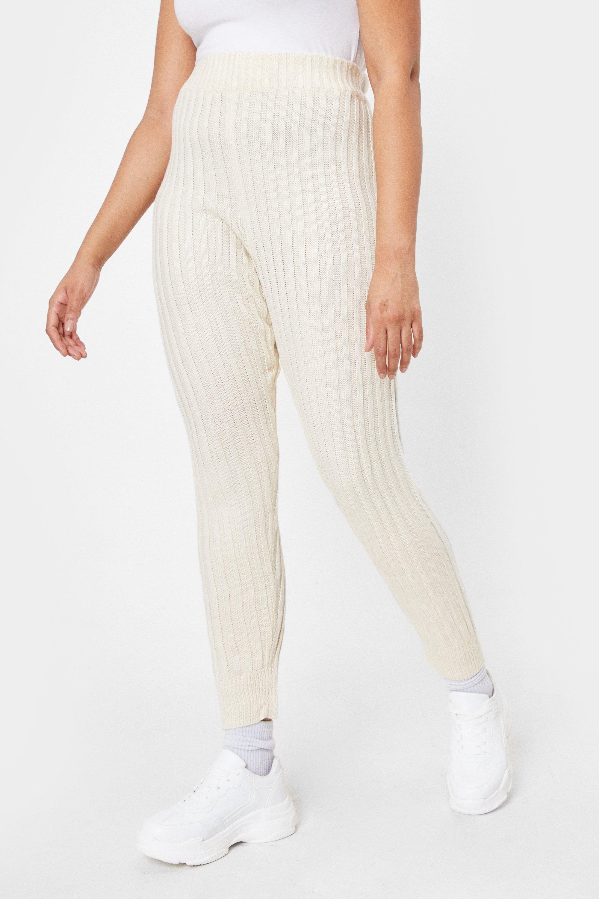 Plus Size High Waisted Knit Joggers Nasty Gal