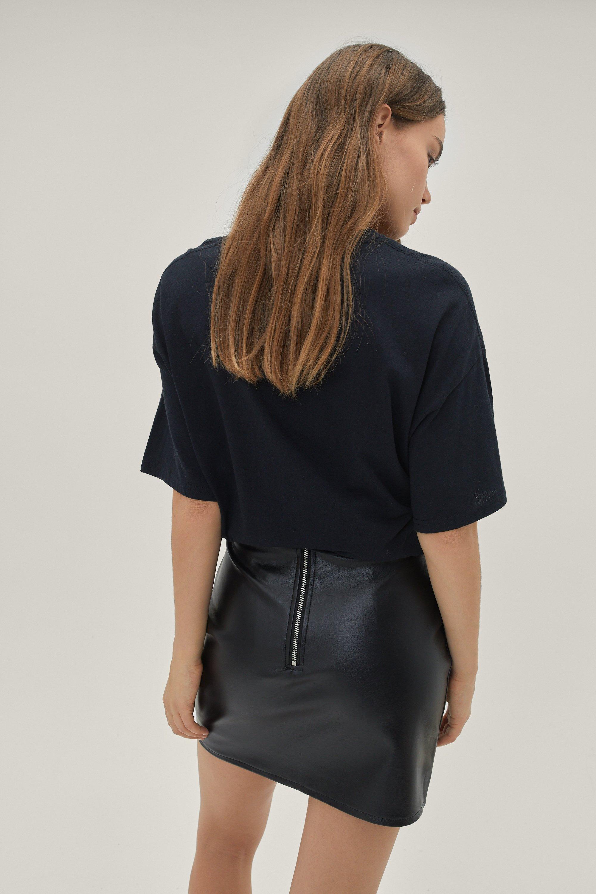 Faux Leather Bodycon Mini Skirt Nasty Gal
