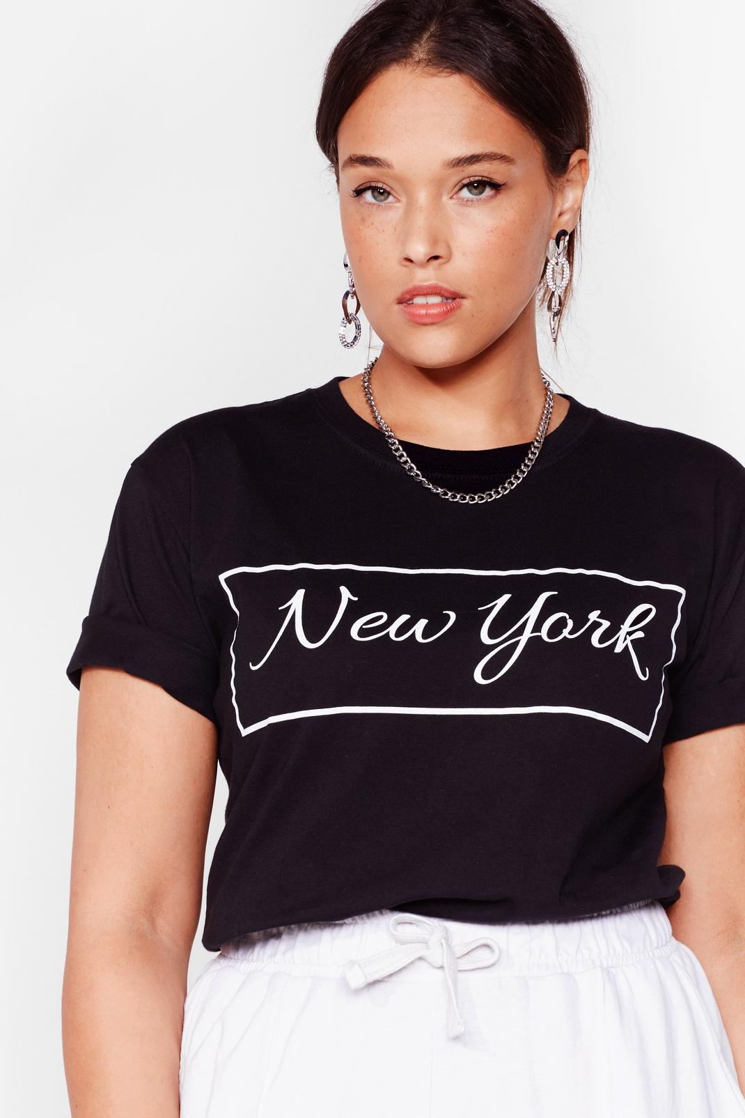 Grande Taille - T-shirt ample à inscription New York image number 1