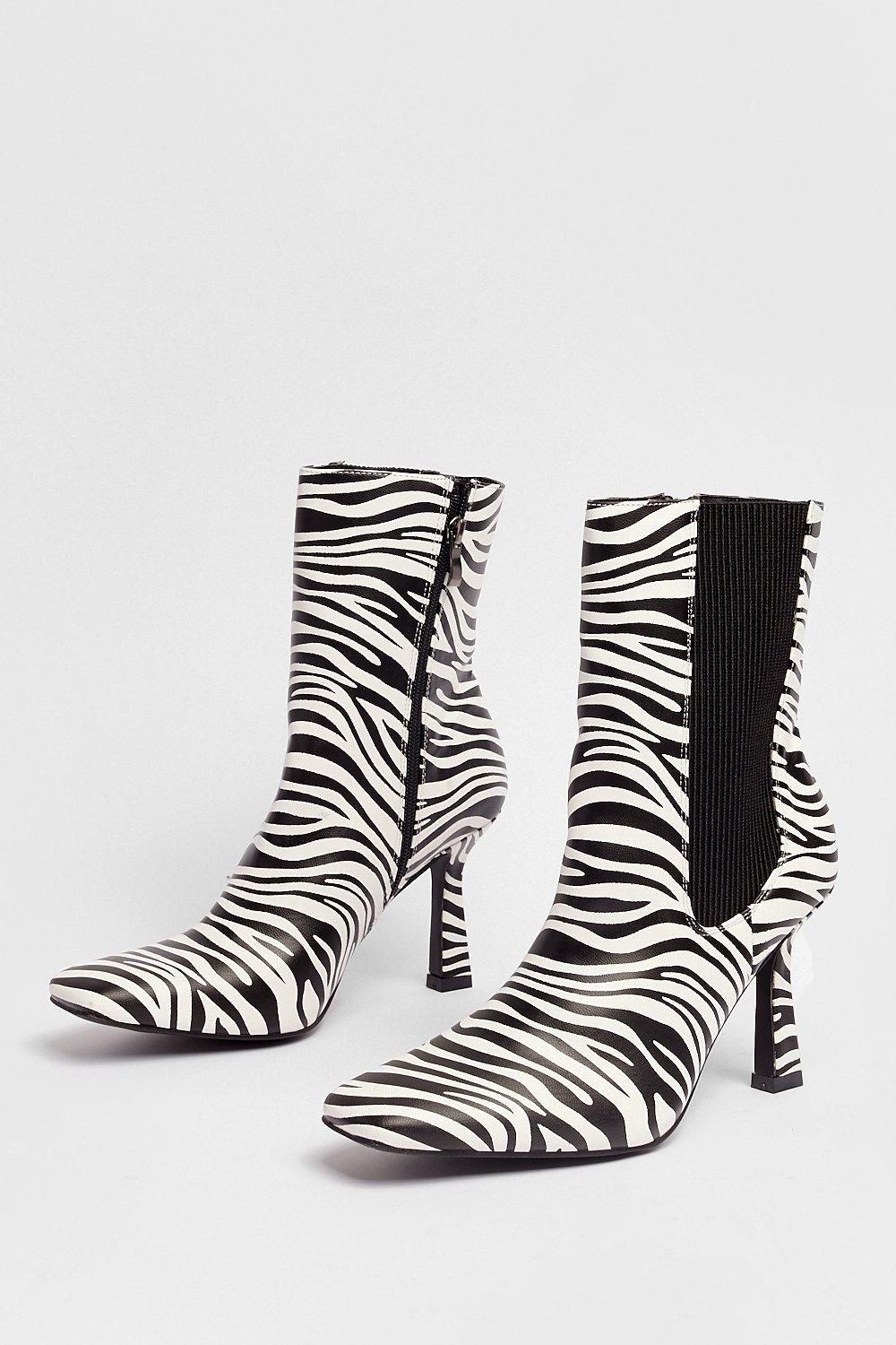 Zebra print sale ankle boots uk