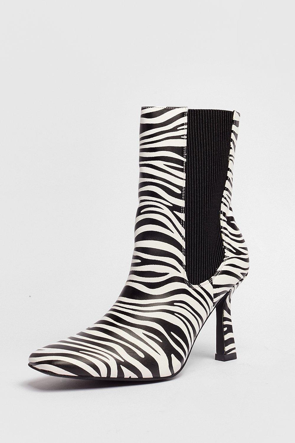 Zebra print 2025 ankle boots uk