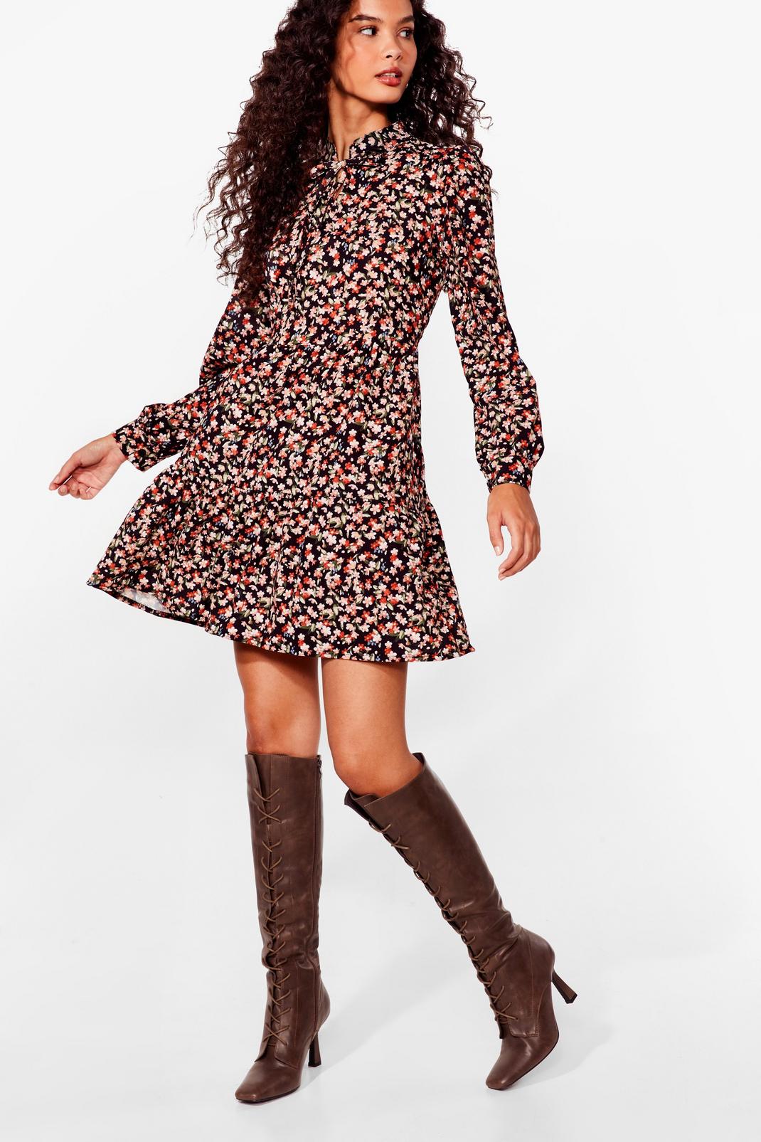 Lace Up Heeled Knee High Boots image number 1