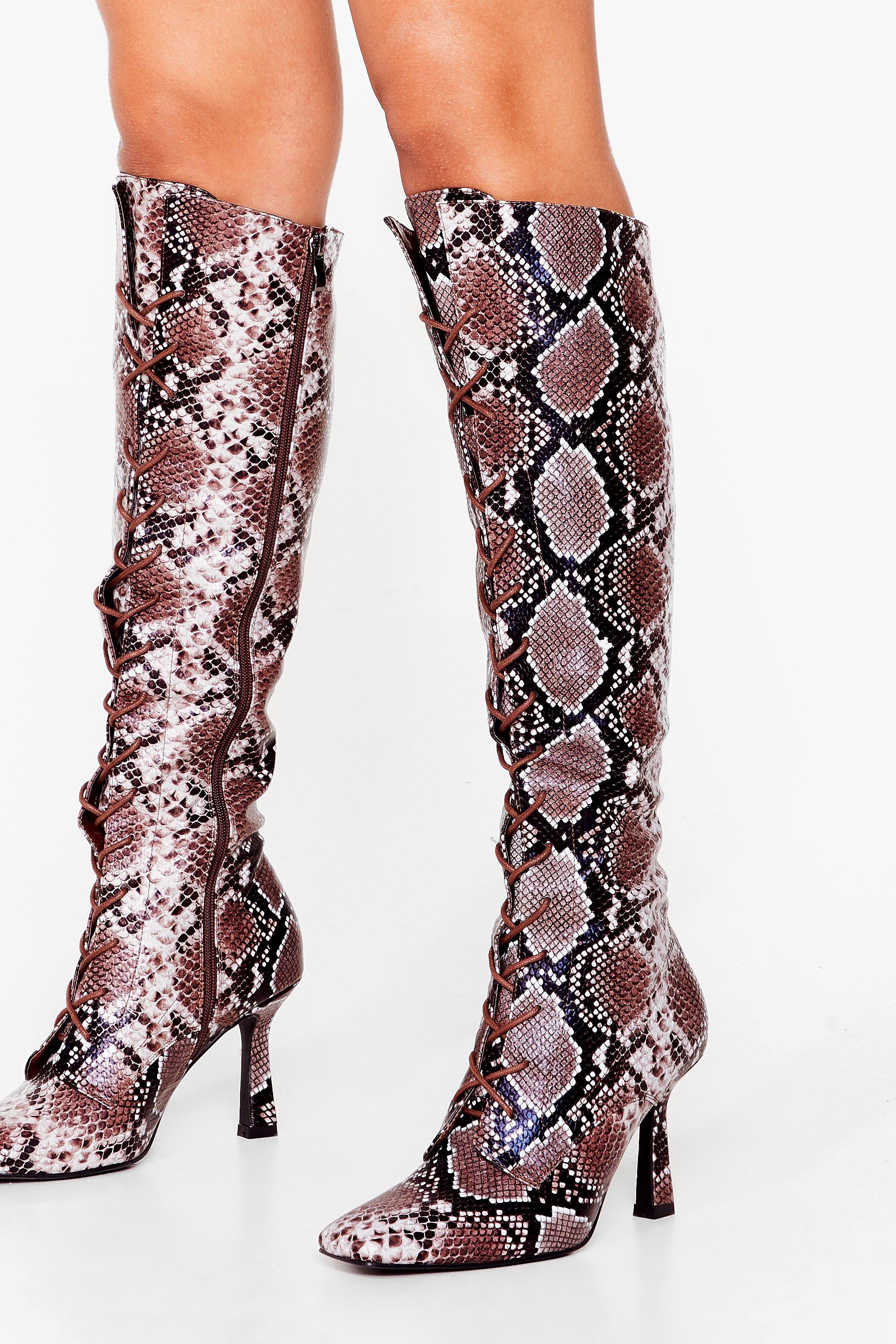 Cheap snake hotsell print boots