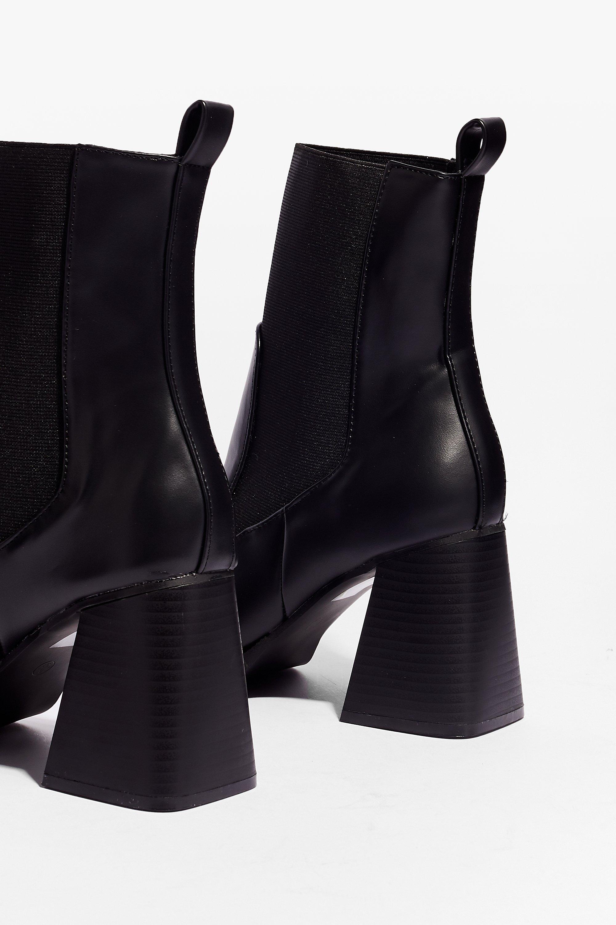 Square Toe Block Heel Ankle Boots