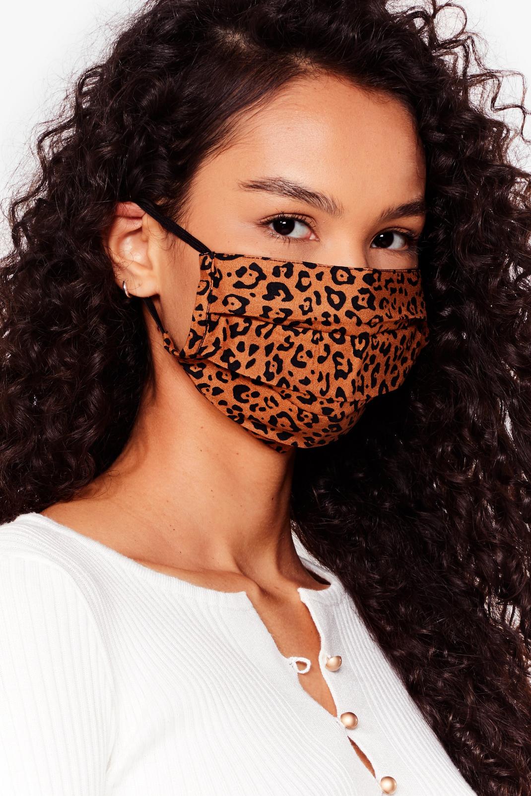 Nude Meow We Like It Leopard Fashion Face Mask image number 1
