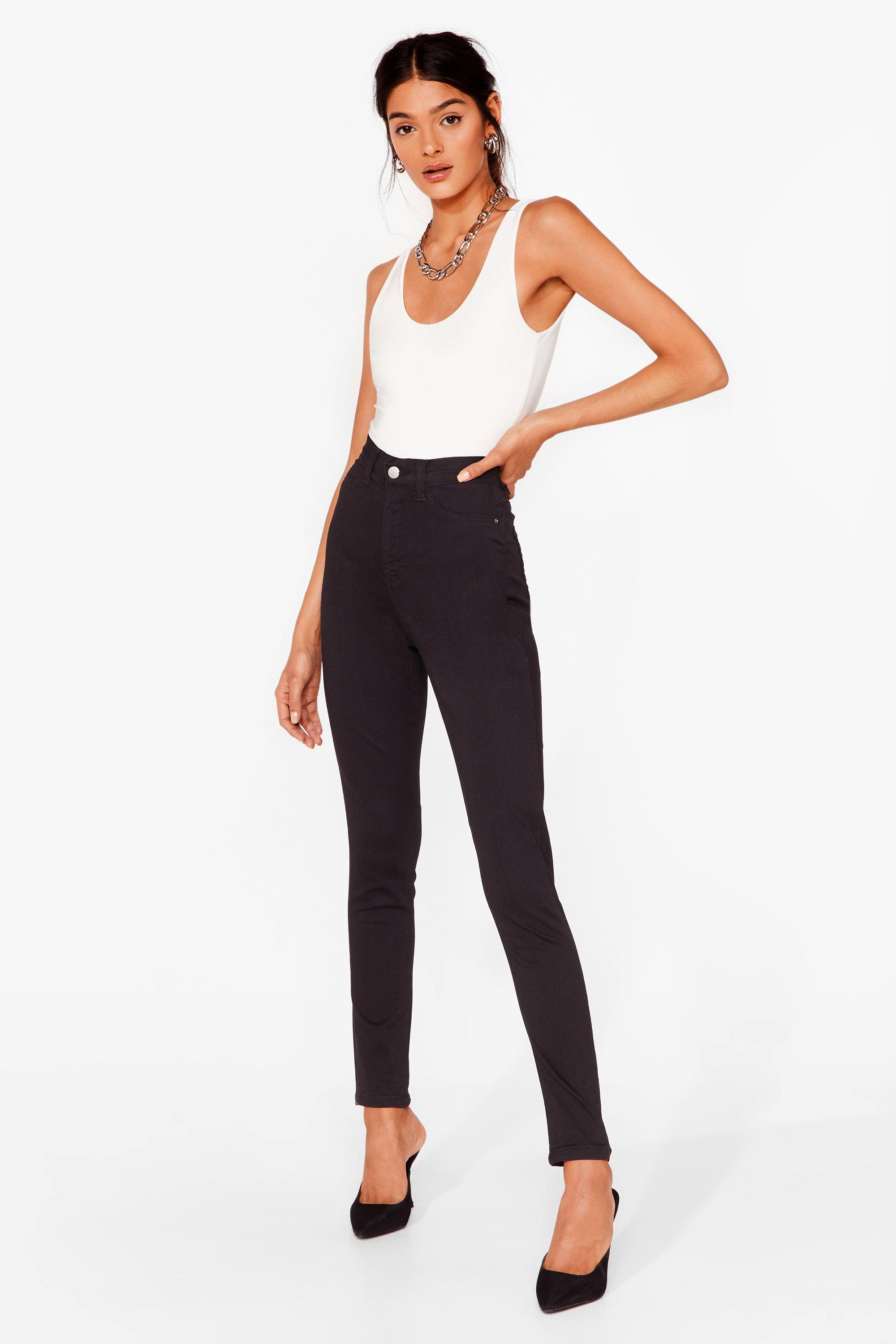 high waisted skinny jeans with belt loops
