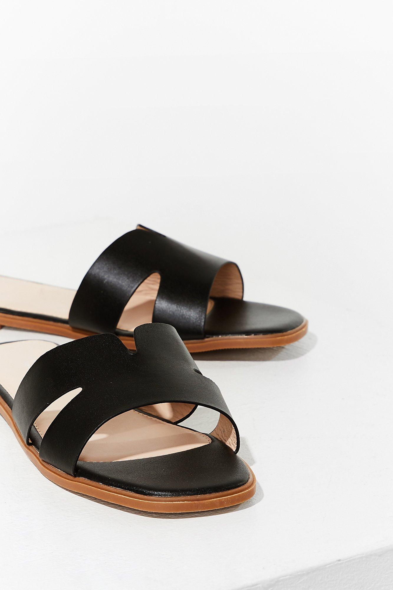 Cut out flat discount sandals