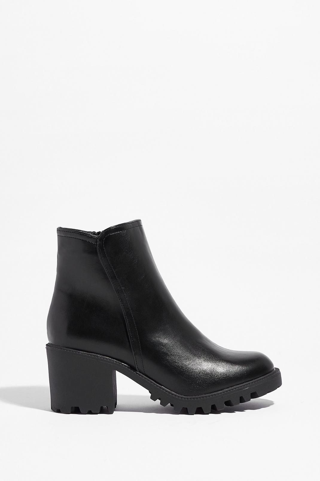 Walk It Out Faux Leather Ankle Boots image number 1