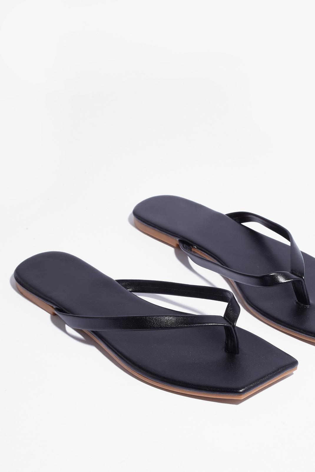 Slip's Meant to Be Faux Leather Toe Thong Sandals image number 1