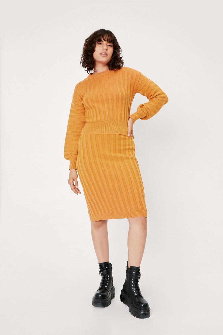 Tell Me About Knit Jumper and Midi Skirt Set