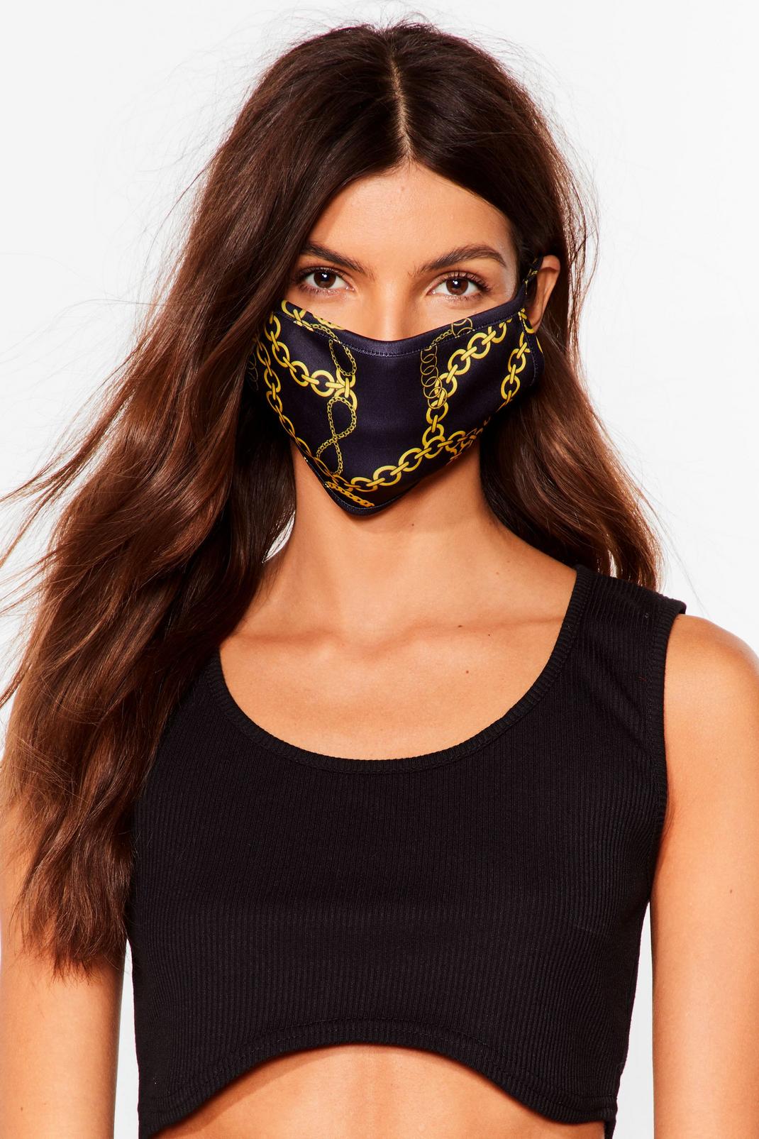 Say It to My Face Chain Fashion Face Mask image number 1