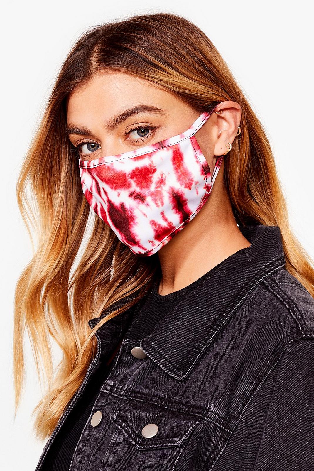Talk to Me Tie Dye Fashion Face Mask image number 1