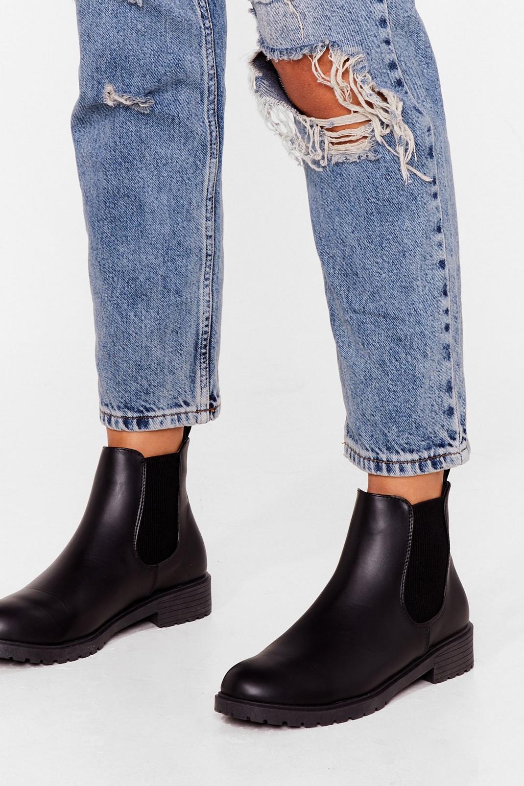 Black Shoe Do You Think You Are Cleated Chelsea Boots image number 1