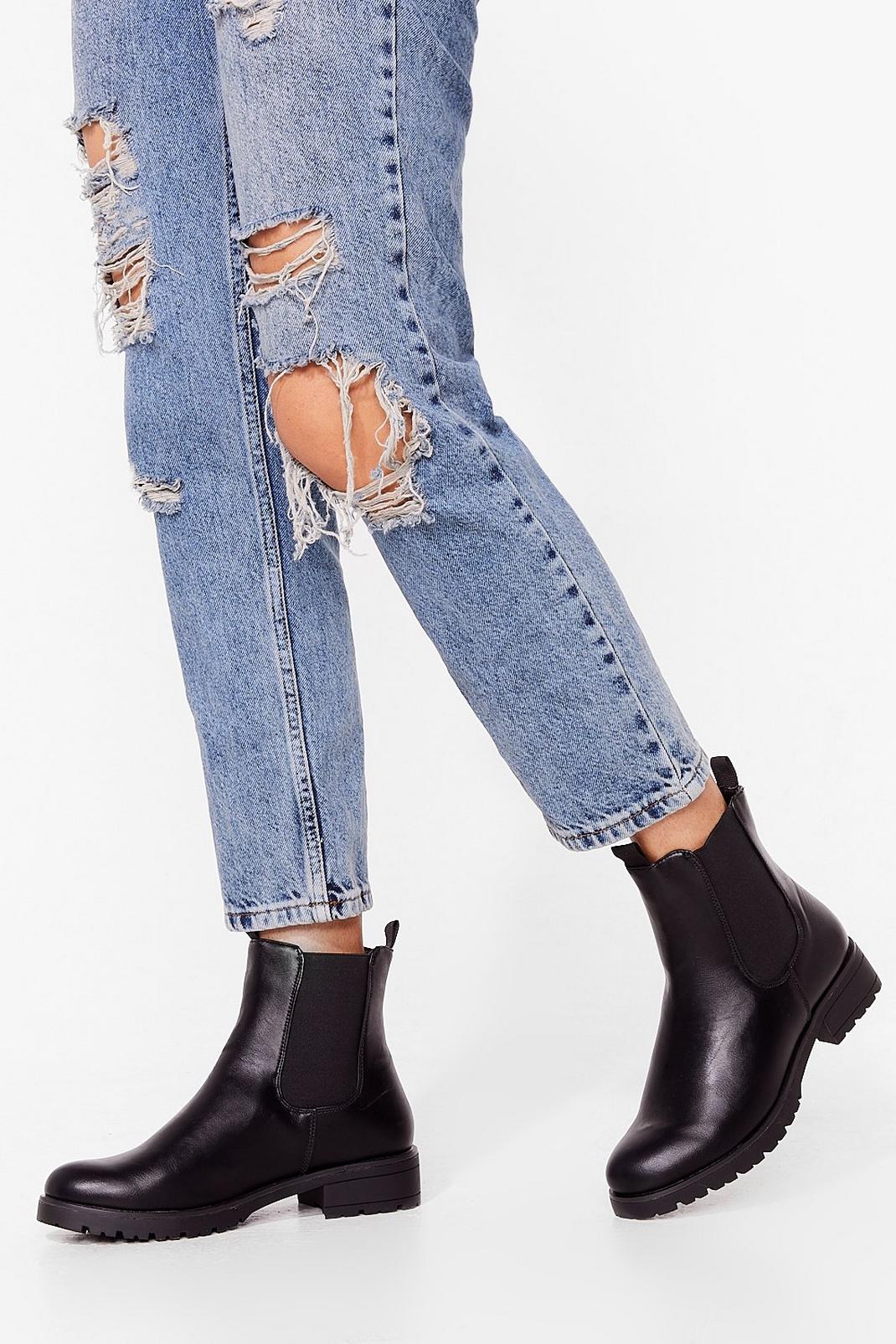 Pull 'Em Up Faux Leather Chelsea Boots image number 1