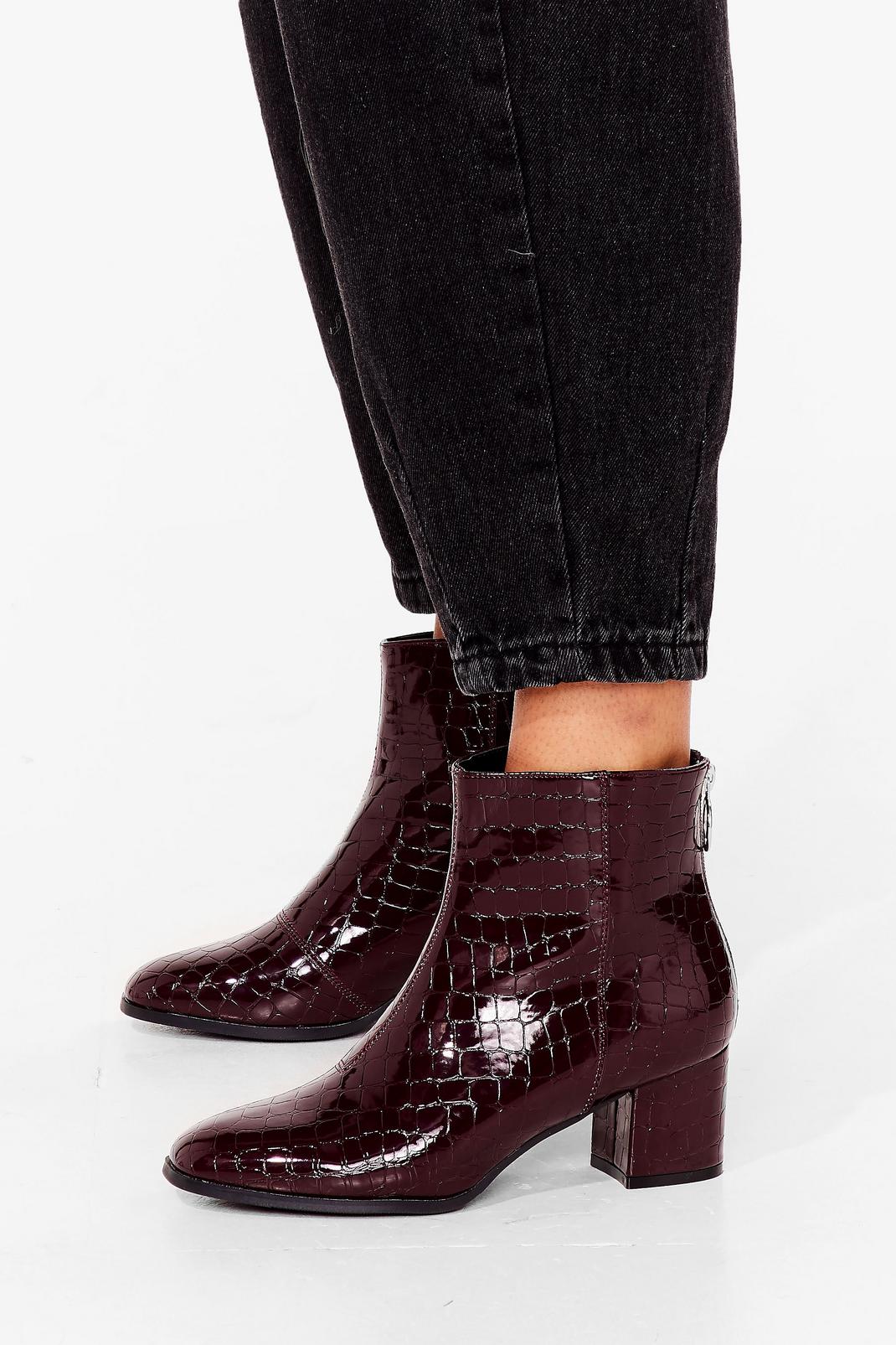 Croc the Boat Heeled Ankle Boots image number 1