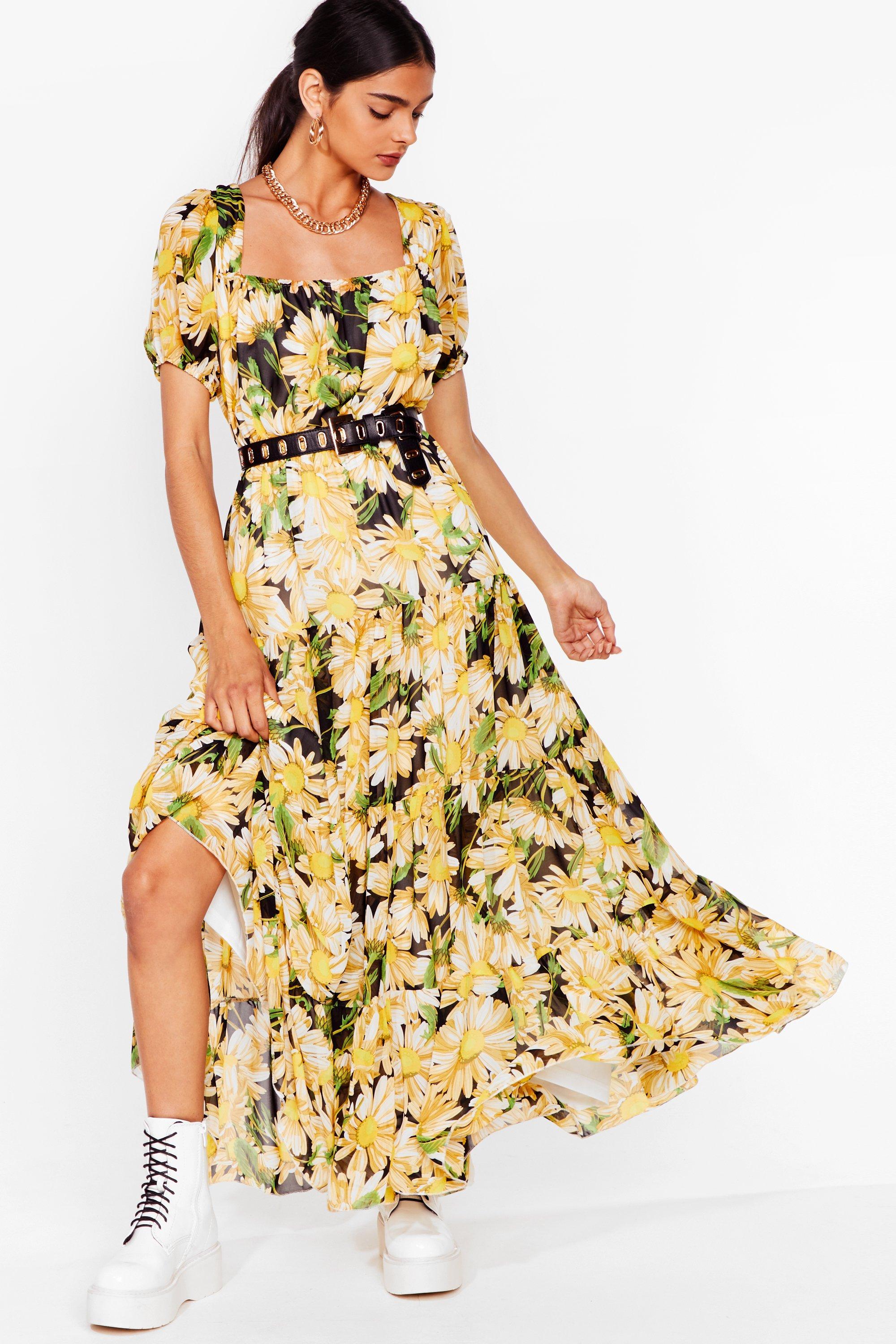 maxi sunflower dress