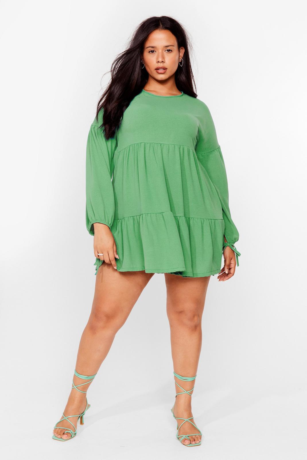 Sage Plus Size Long Sleeve Tiered Dress image number 1