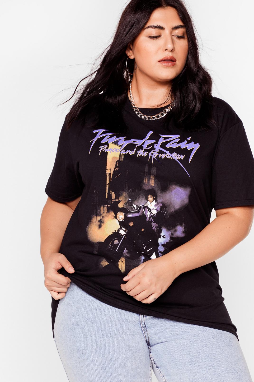 Grande taille - T-shirt de groupe Purple Rain Prince and The Revolution, Black image number 1