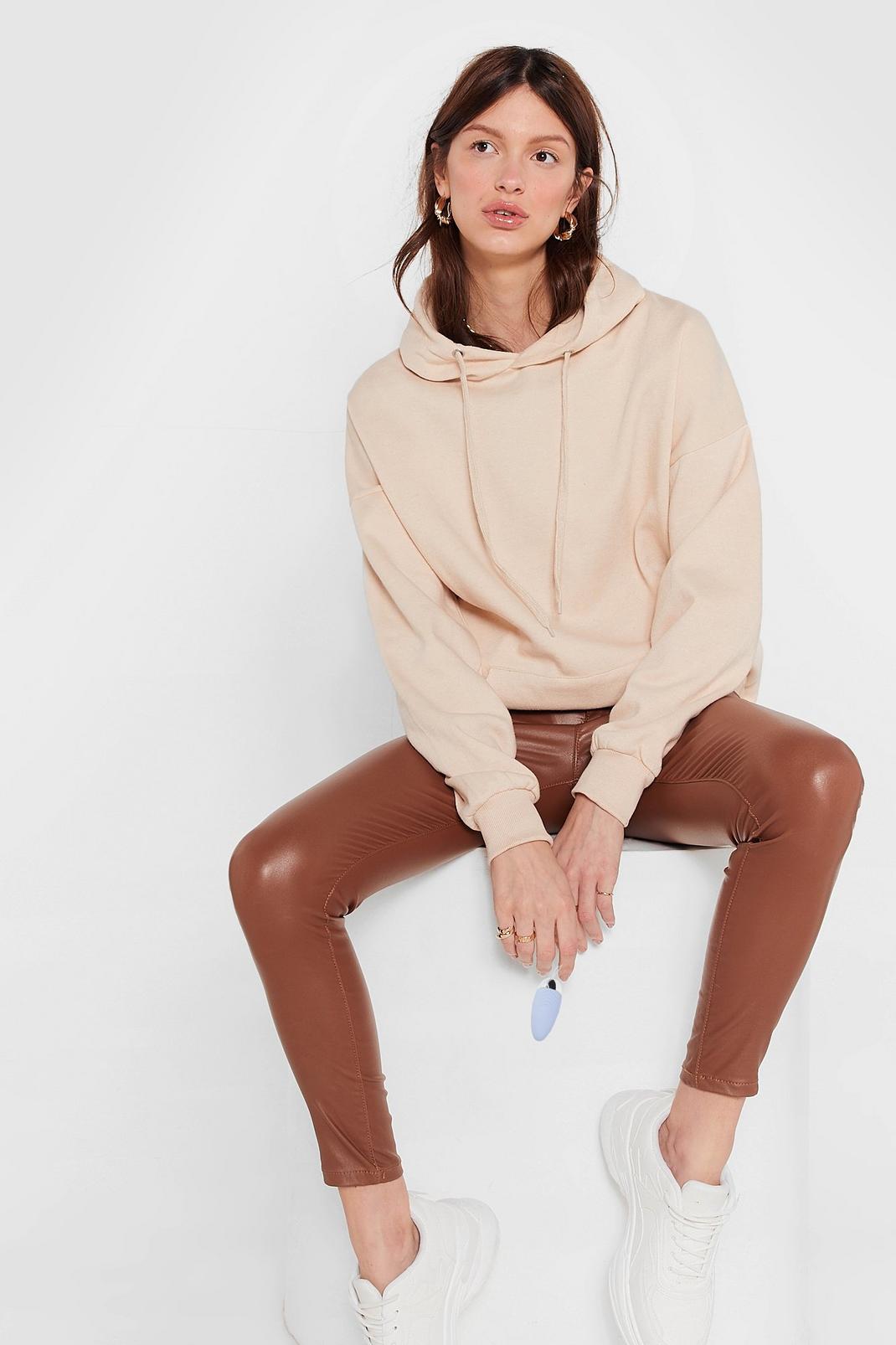 Stone Casual Oversized Pullover Hoodie image number 1