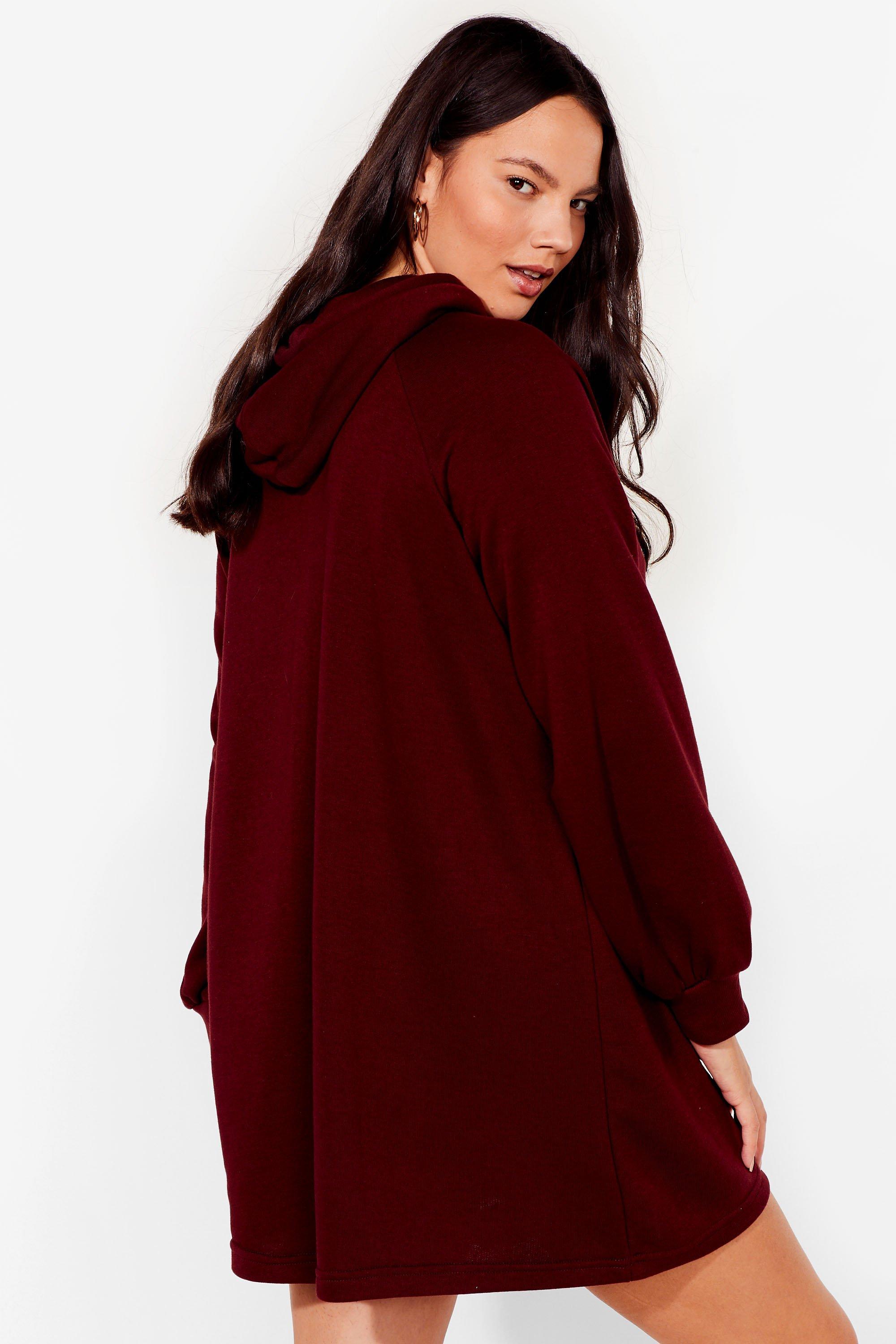 Plus Size Longline Oversized Hoodie Dress