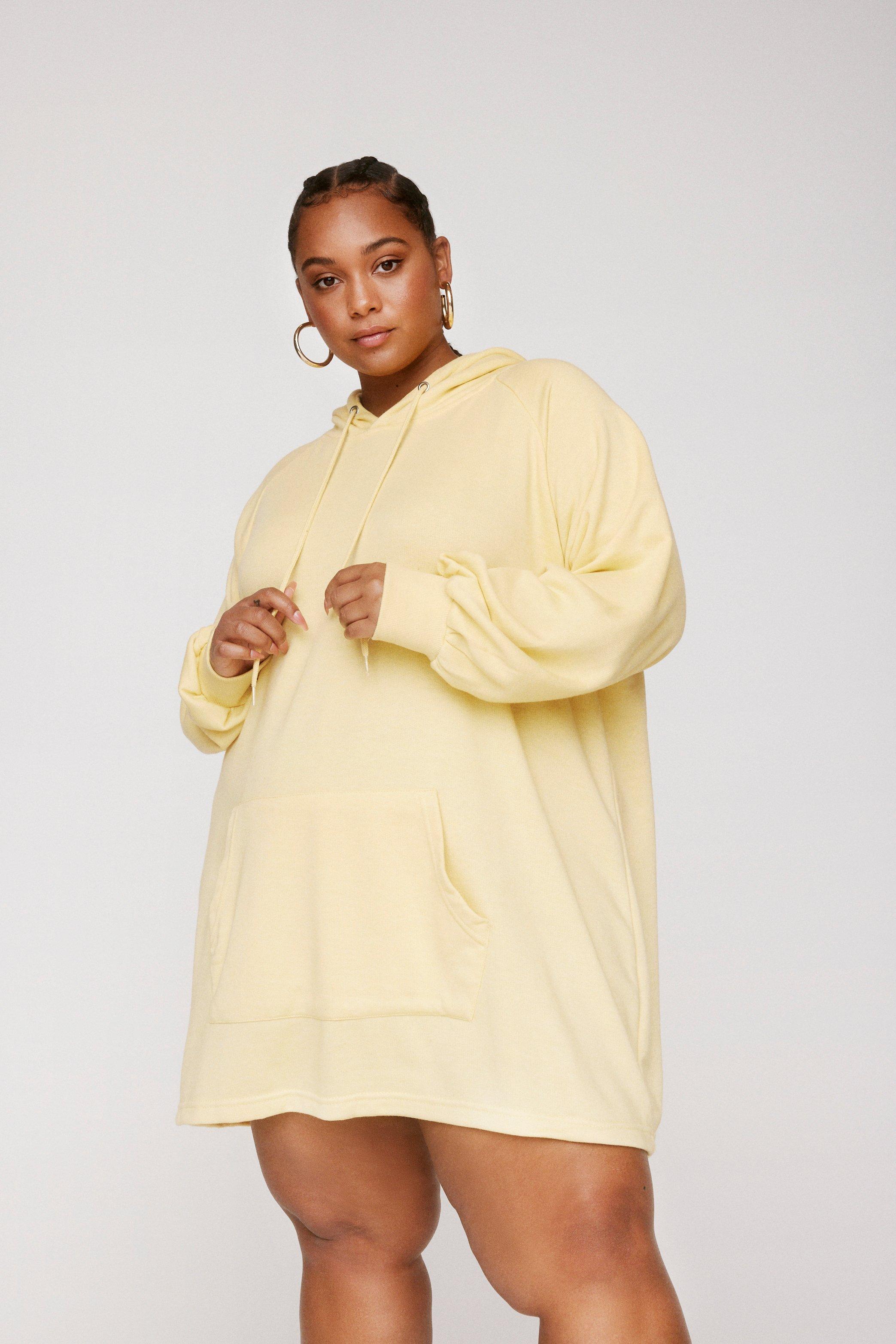 Plus Size Longline Oversized Hoodie Dress Nasty Gal