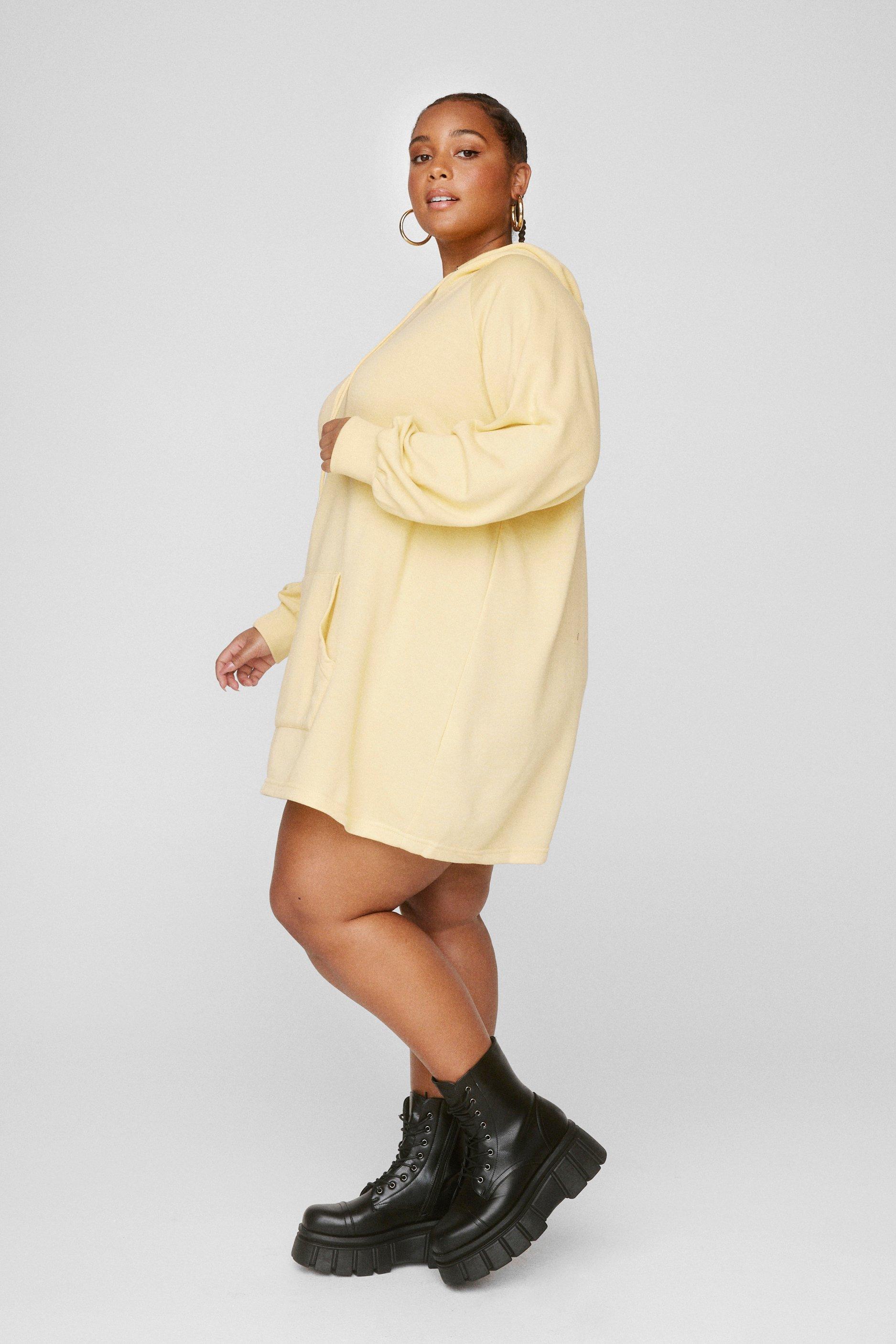 Plus size long hot sale hoodie dress