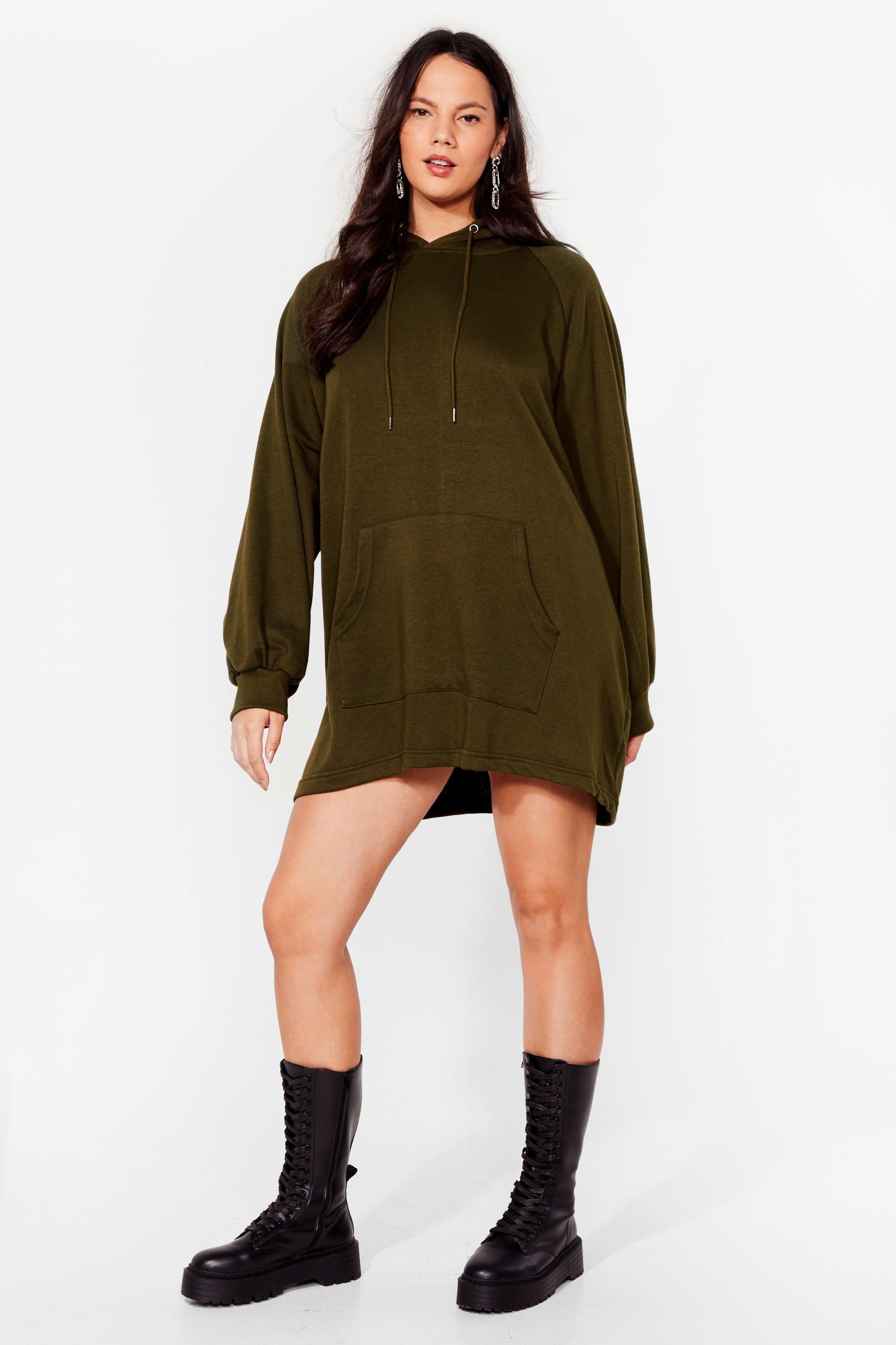 Hoodie dress hot sale plus size