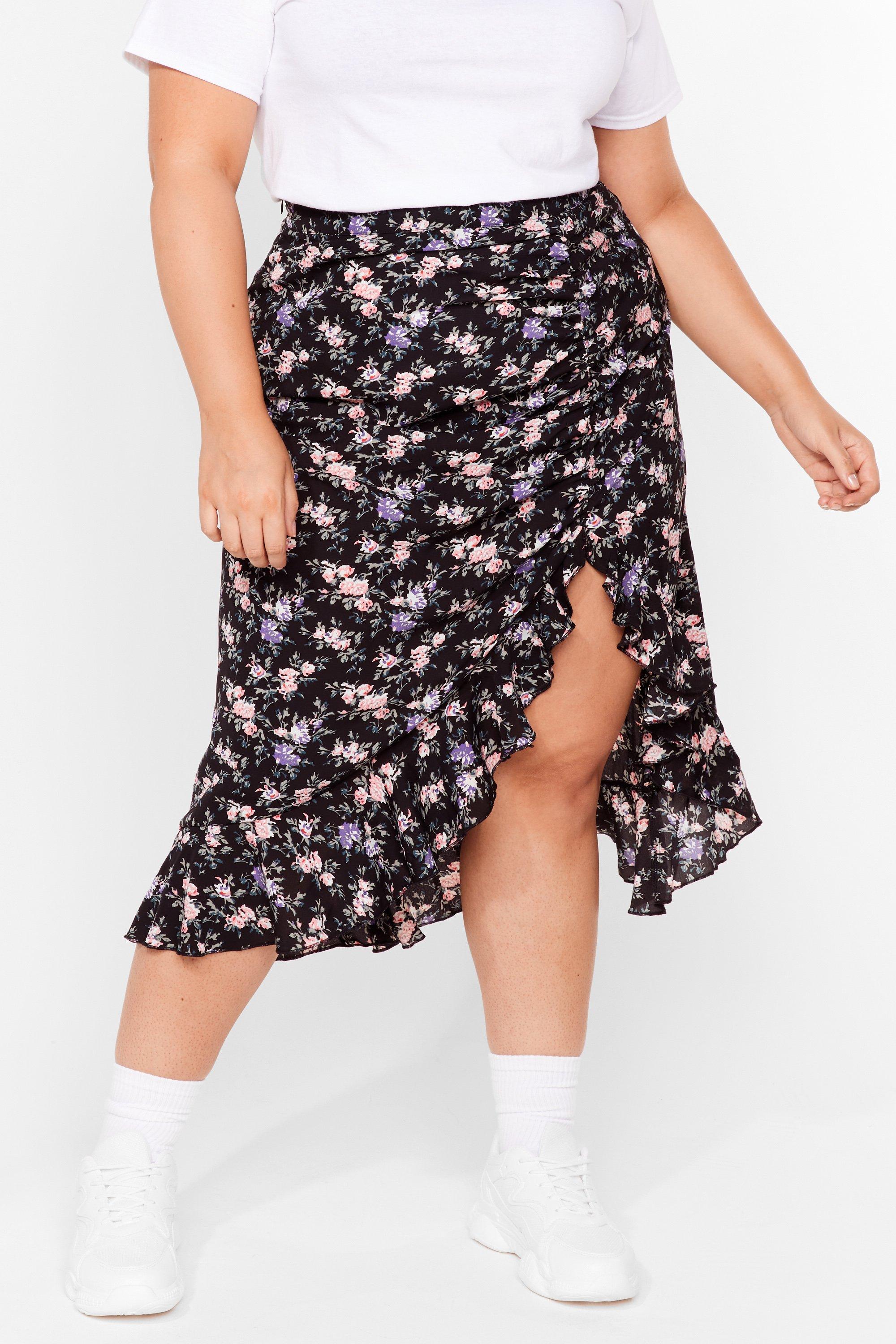 Floral midi 2025 skirt xxl