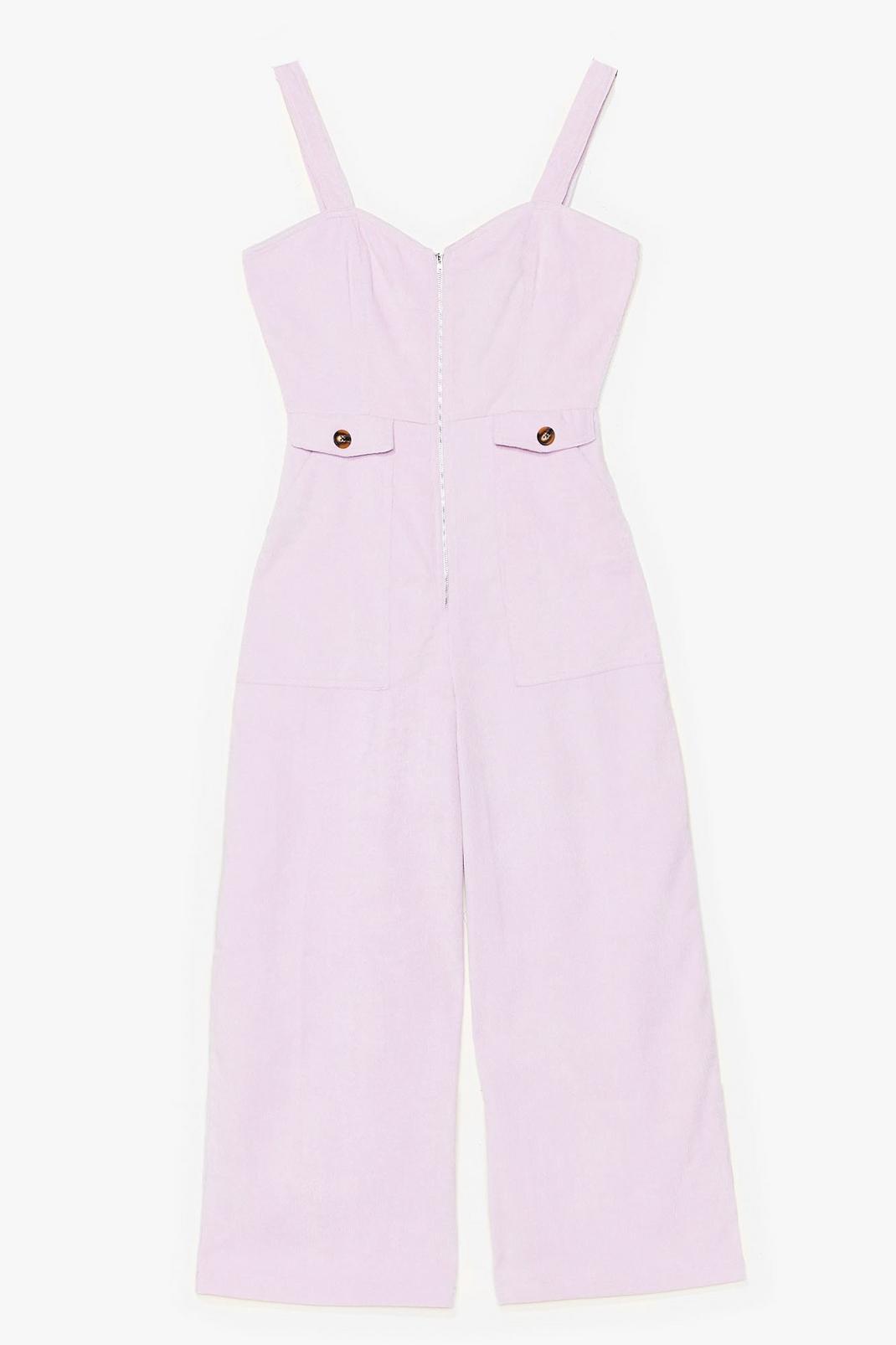 Lilac Who Do You Think You'Re Kidding Corduroy Jumpsuit image number 1