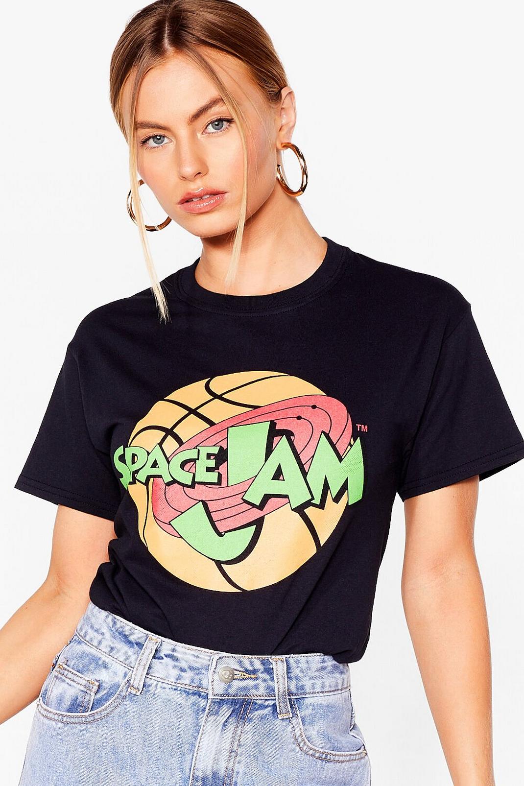 Black Pump Up the Space Jam Graphic Tee image number 1