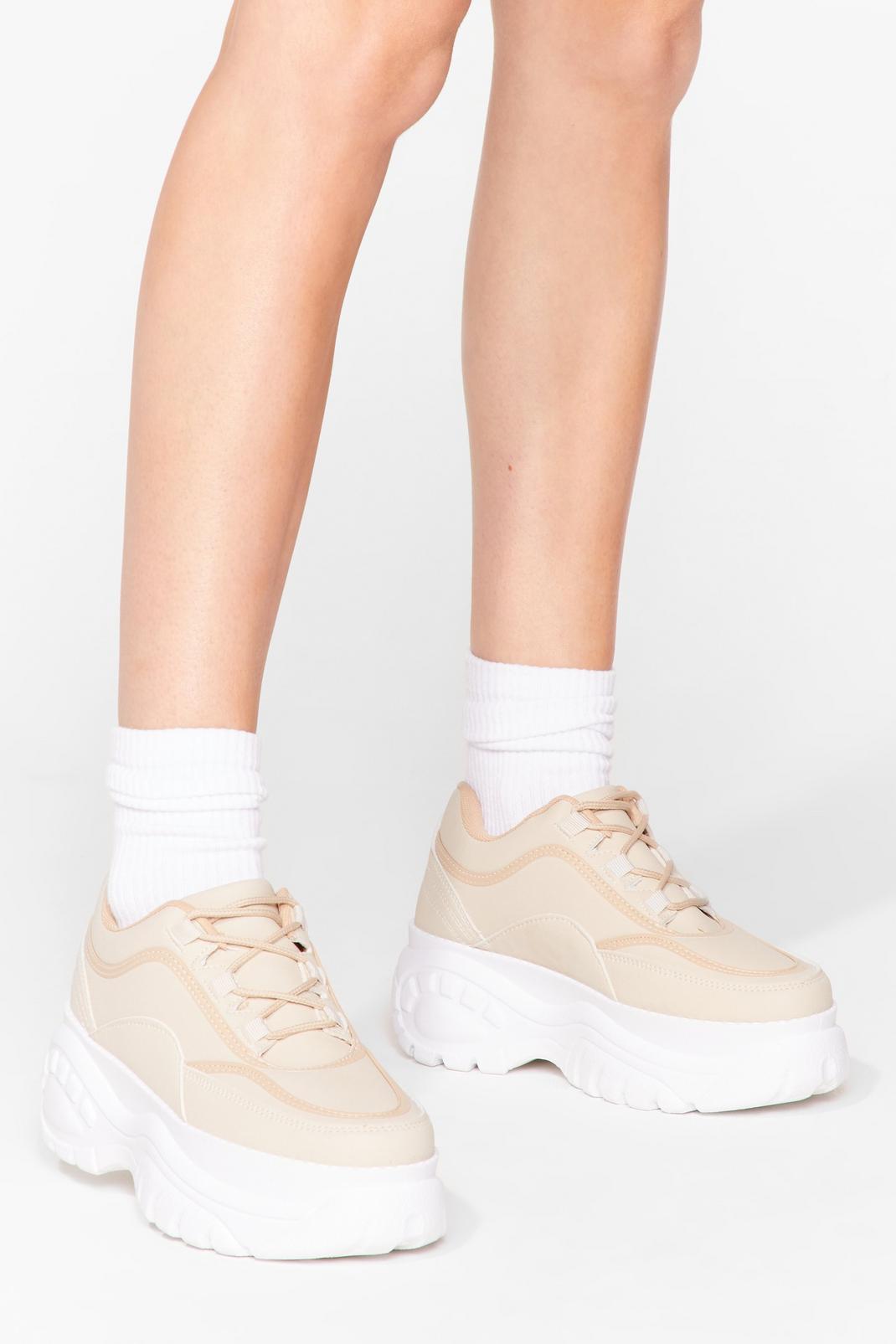 We'll Be There Faux Leather Chunky Sneakers image number 1