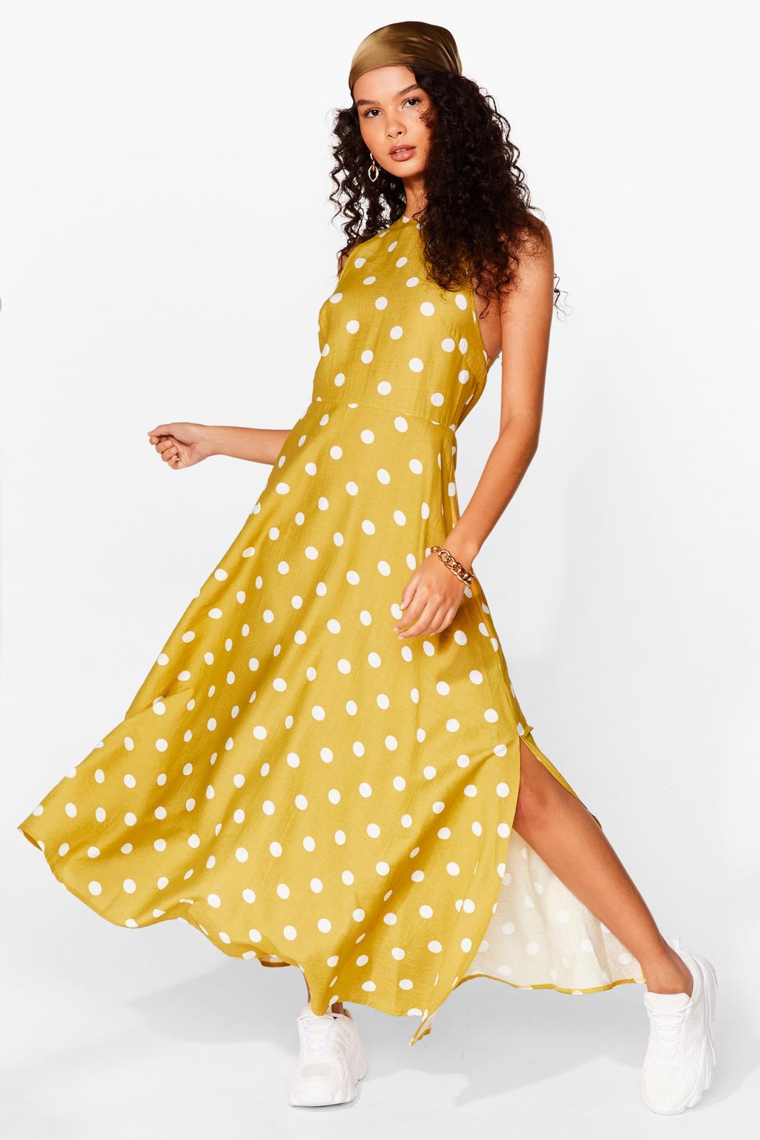 A Polka Dot on Our Mind Strappy Midi Dress image number 1