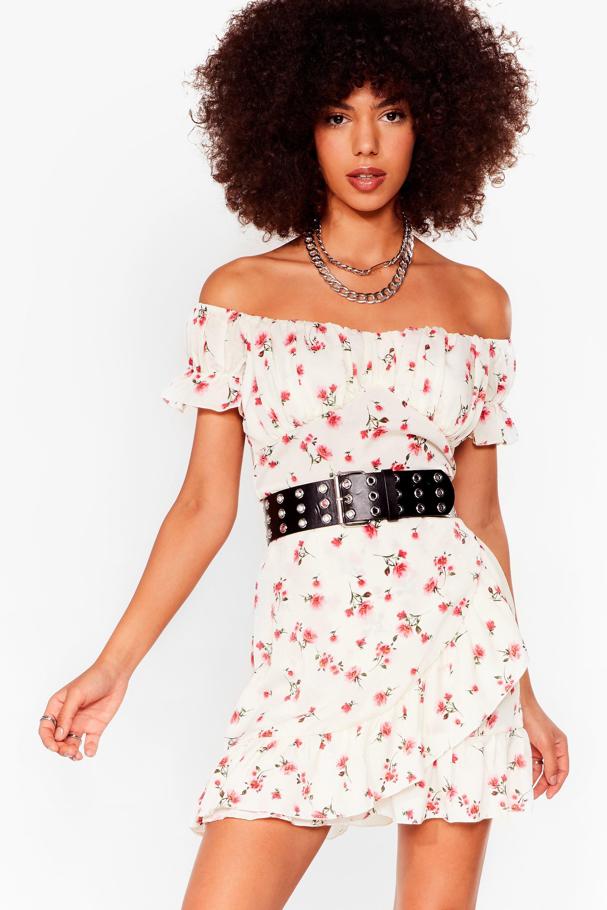 Robe bardot fleurie hotsell